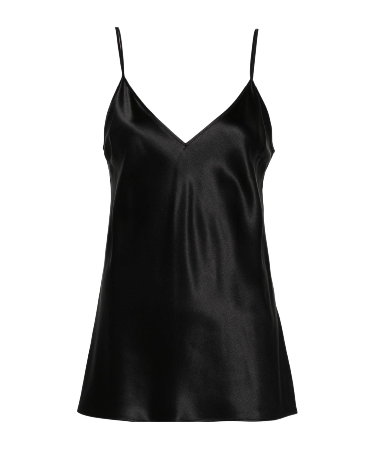 Joseph Womens Black Clea V-neck Spaghetti-strap Silk Top