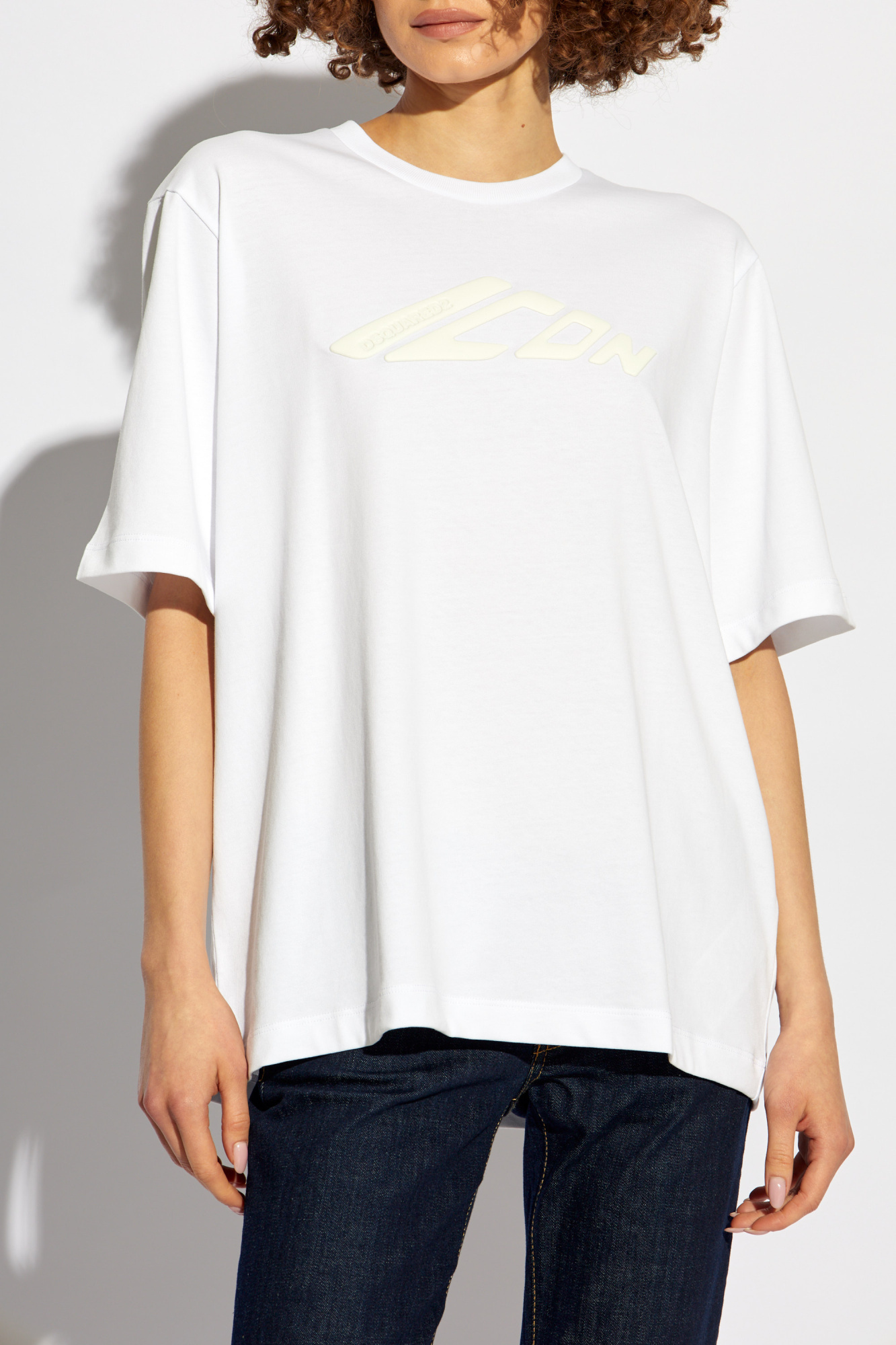 Dsquared2 Icon Logo-embossed Cotton T-shirt In White