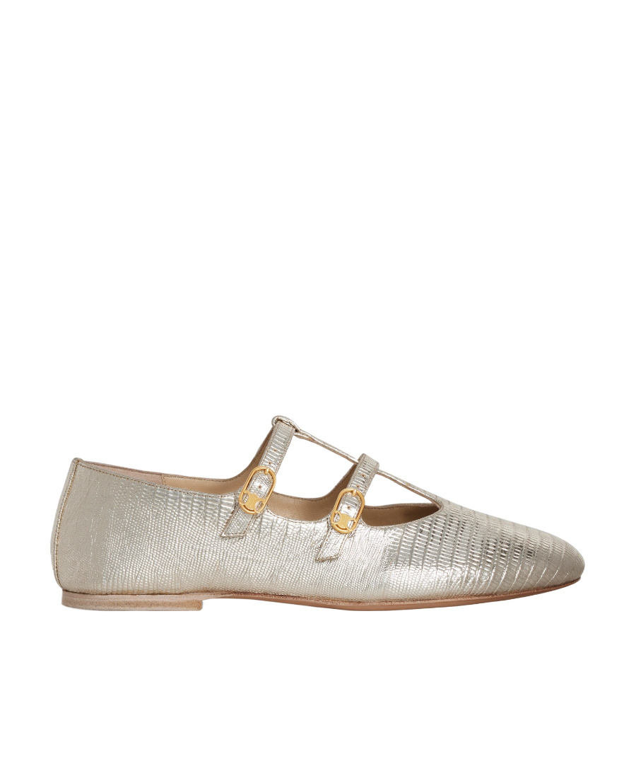 Celine Les Ballerines Mary Jane Shoes In Nude