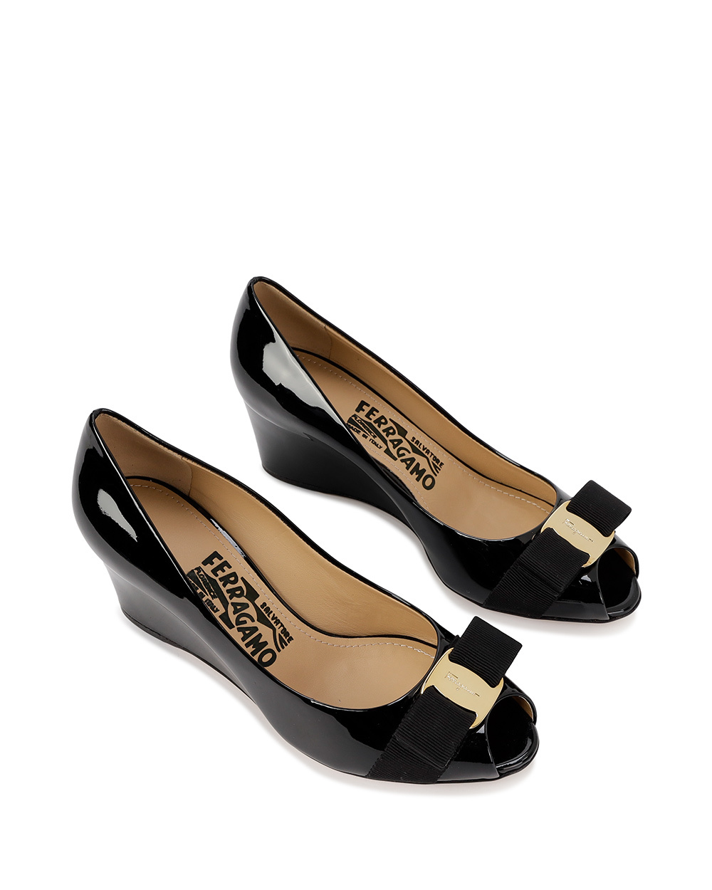Ferragamo Open-toed Sandals In Black