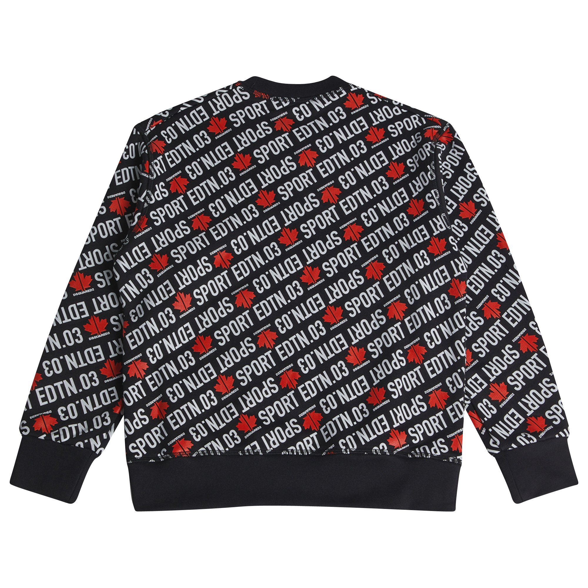 Dsquared2 Teen Sports Edtn.03-print Sweatshirt In Black