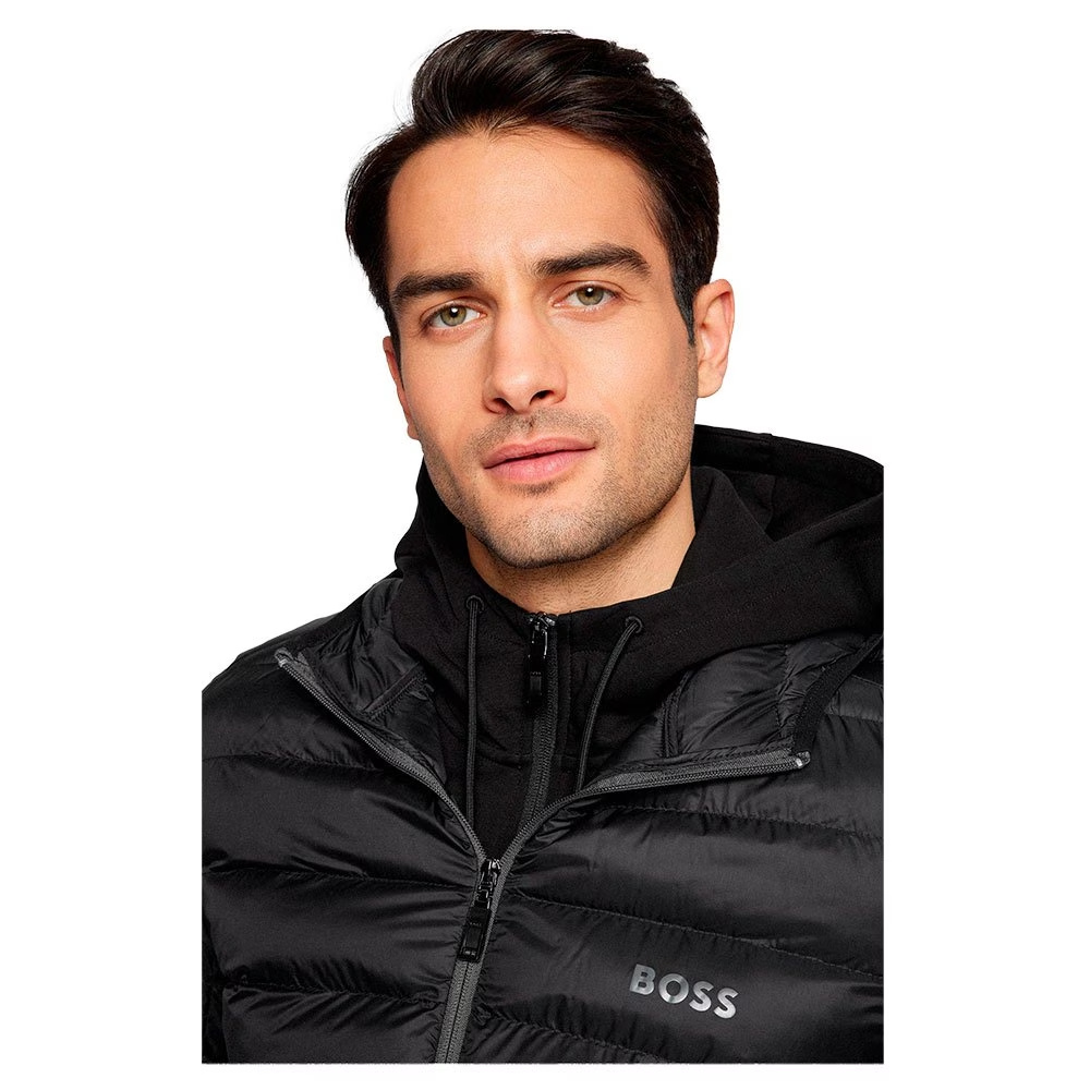 Hugo Boss Calanos Lightweight Puffer Jacket In Black