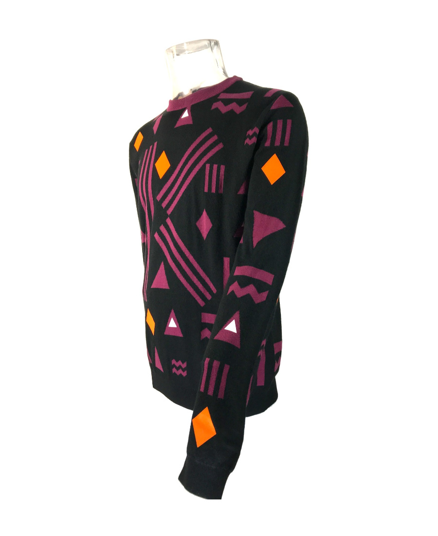 Kenzo Round Neck Knitted Sweater In Black