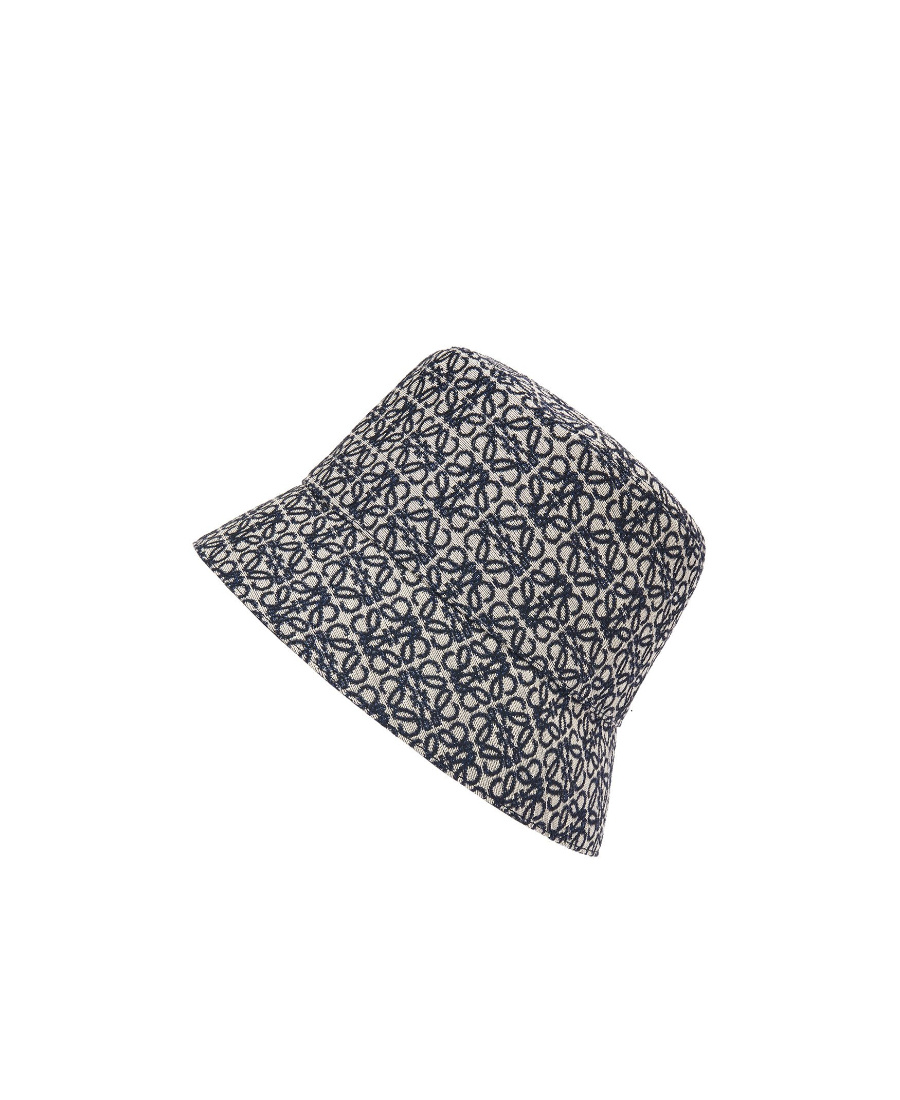 Loewe Monogram-pattern Bucket Hat In Black