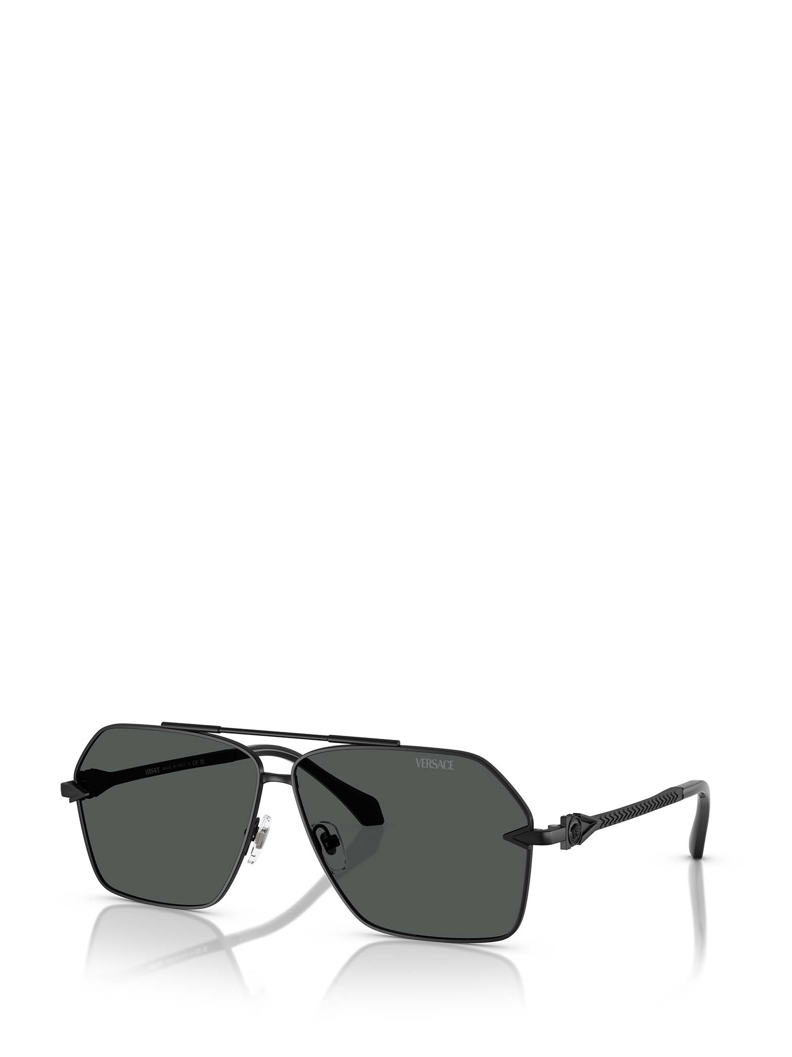 Versace Geometric Frame Sunglasses
