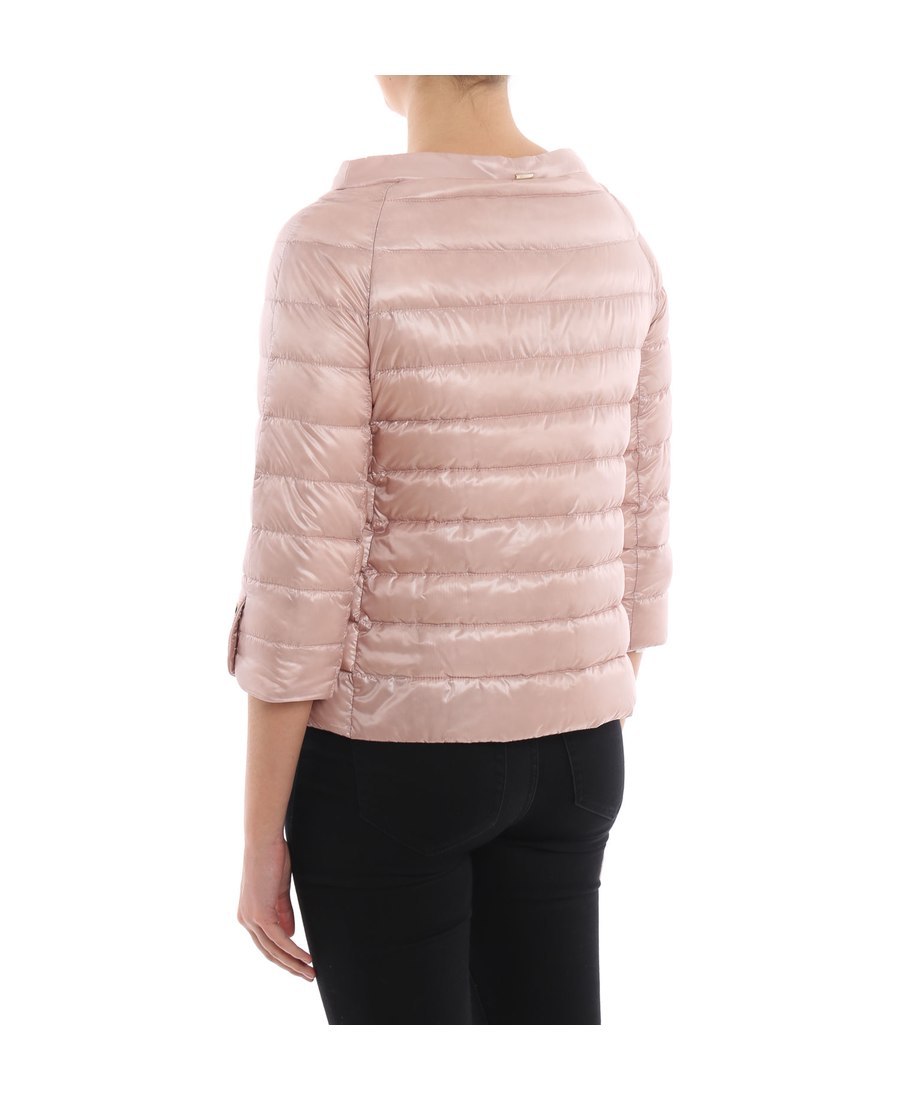 Herno Snap Button Padded Jacket In Nude