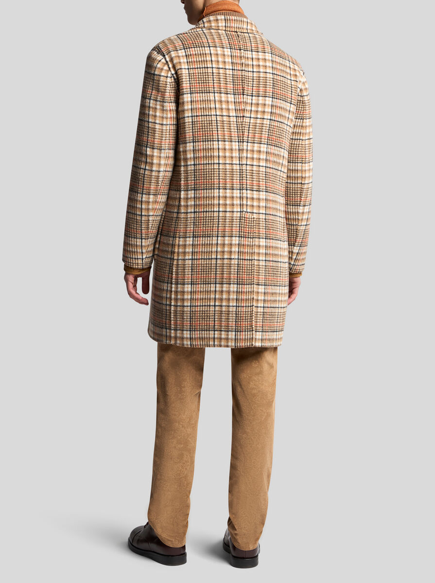 Etro Reversible Single-breasted Coat In Nude