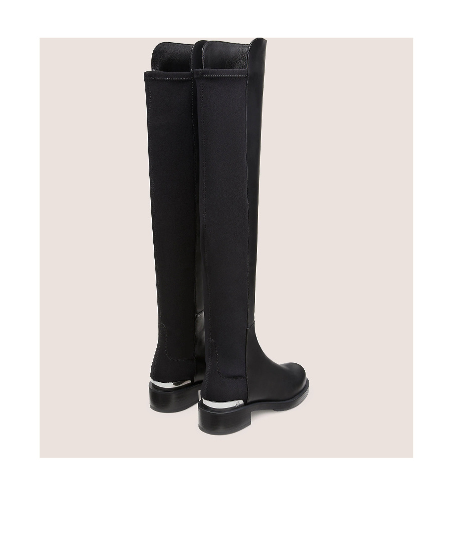 Stuart Weitzman Round-headed Boots In Black