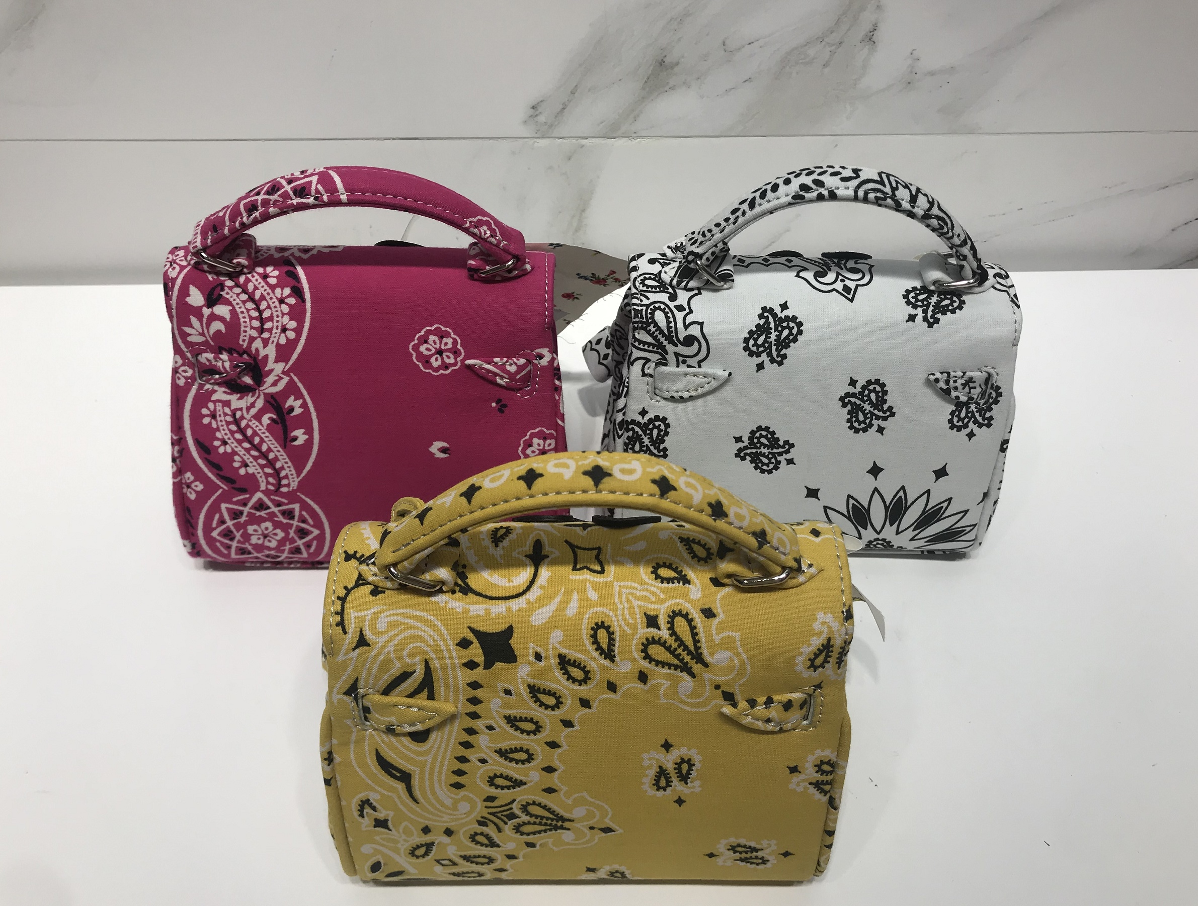Readymade Cashew Flower Nano Monster Kelly Handbag In Multicolor