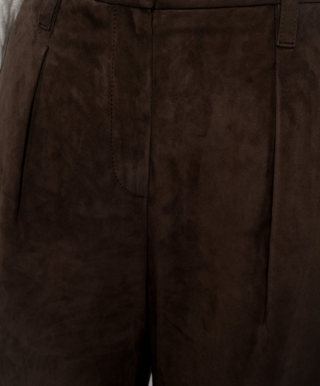 Brunello Cucinelli Belt Loop Casual Pants In Brown