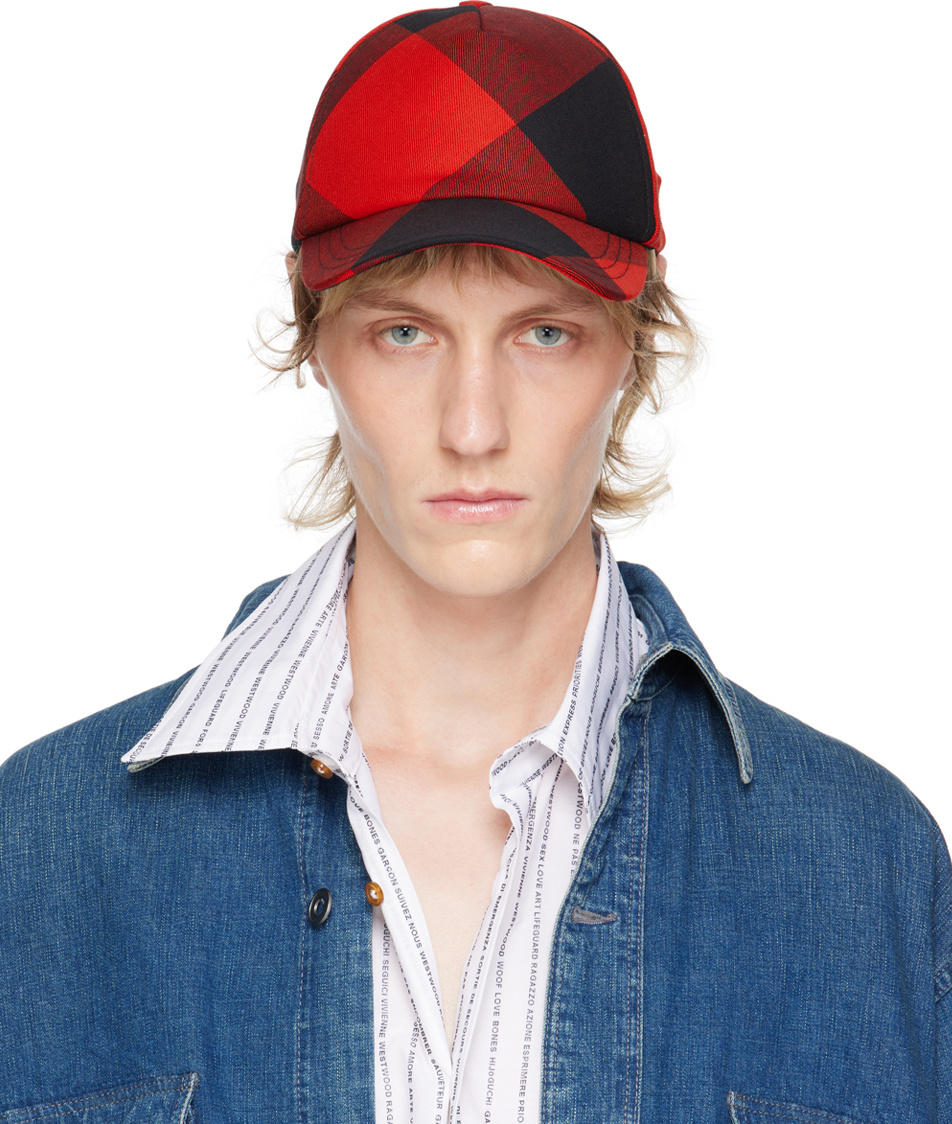 Vivienne Westwood Summer Check Checked Baseball Cap In Multicolor