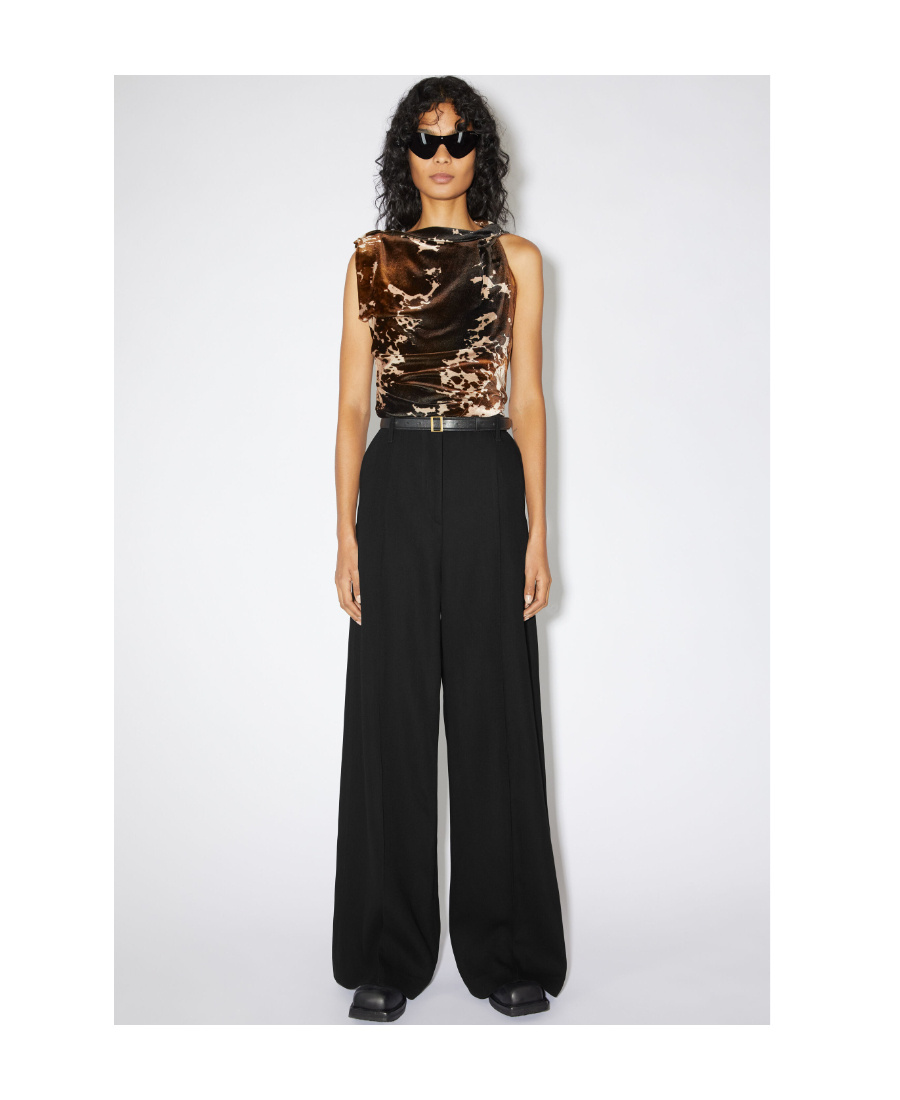 Acne Studios Wool-blended Fine Tailored Trousers In Black