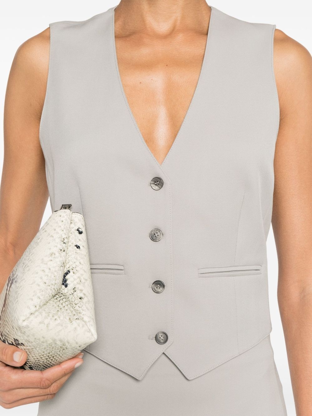 WARDROBE.NYC GREY WAISTCOAT WARDROBE.NYC - WOMEN