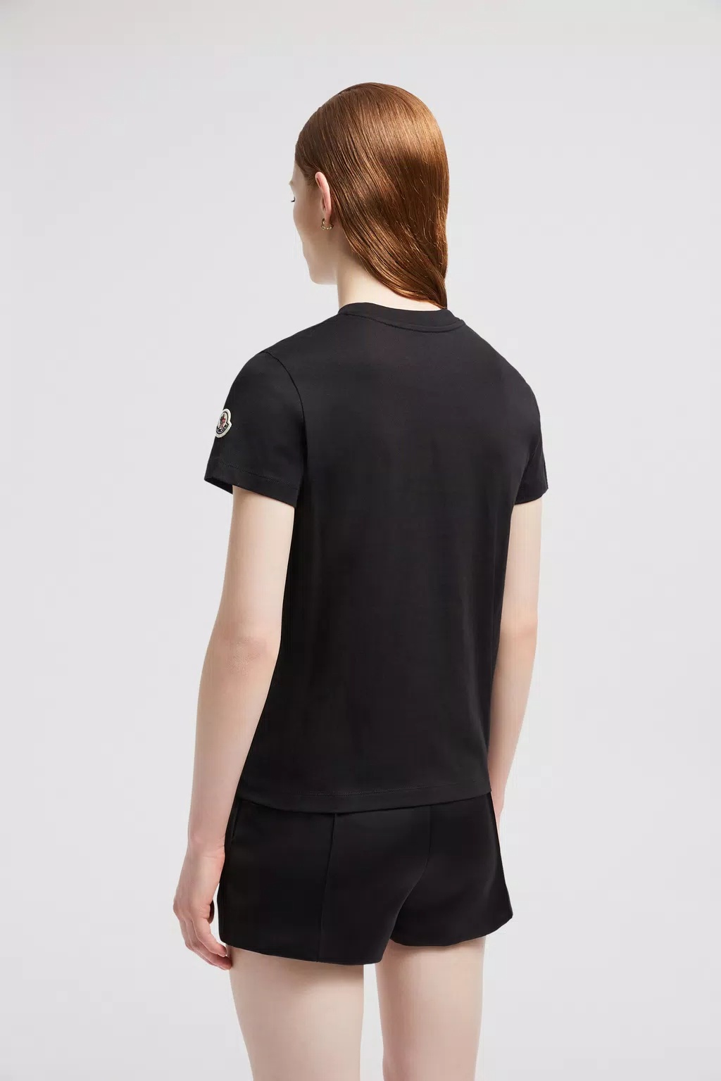 Moncler Logo-embellished Cotton T-shirt In Black