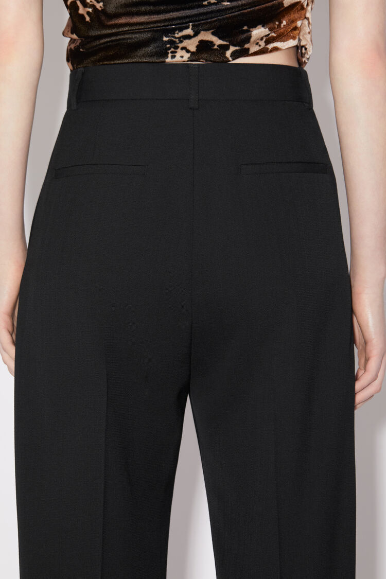 Acne Studios Pressed-crease Cropped-leg Trousers In Black