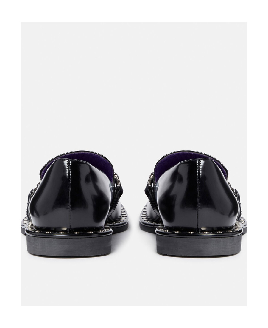 Stella Mccartney Falabella Chain-link Detailing Loafers In Black