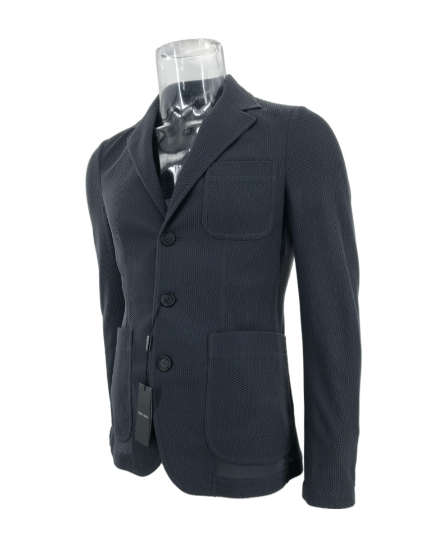 Giorgio Armani Logo Suit Jacket In Black