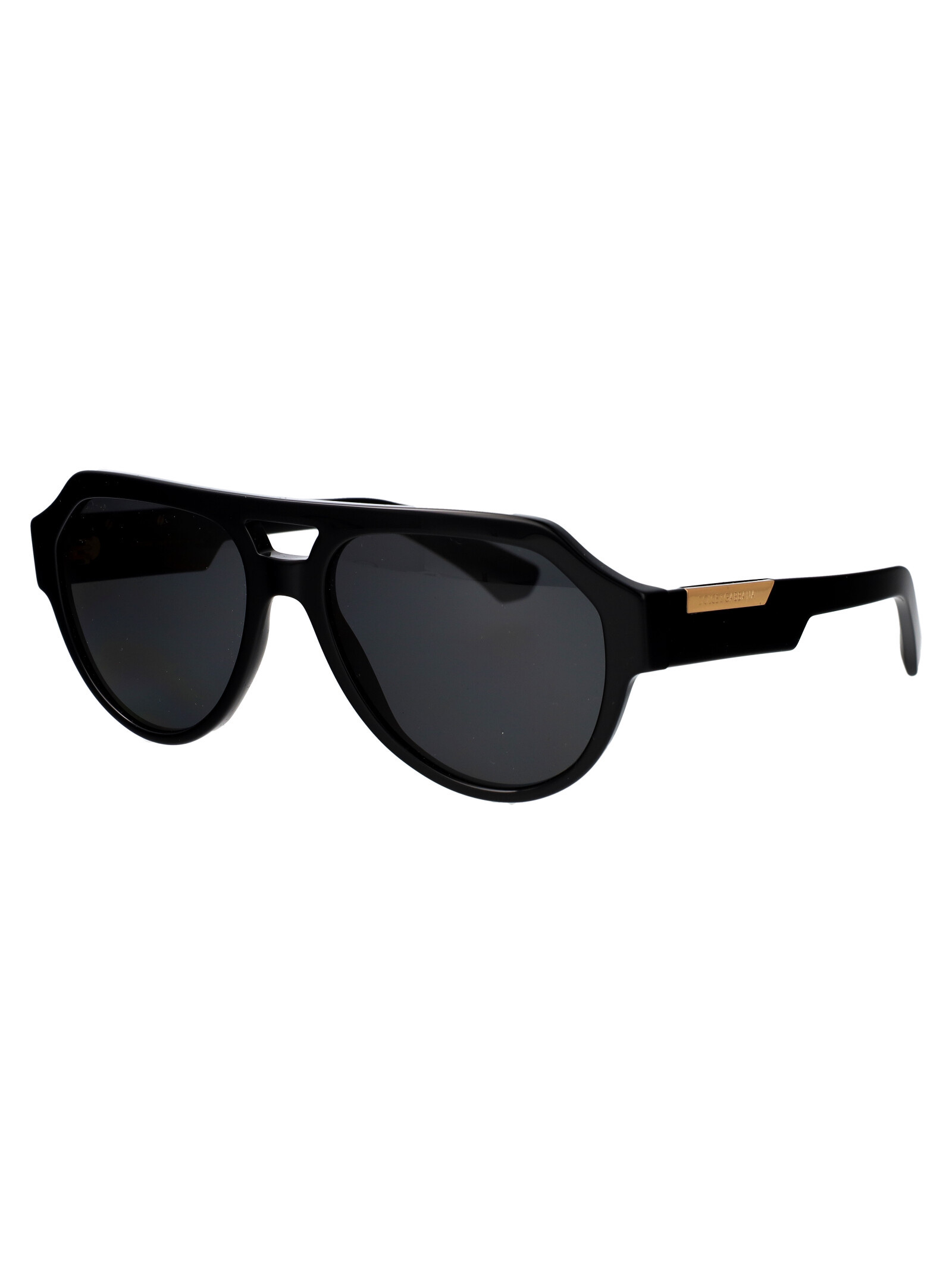 Dolce & Gabbana Matte Black Acetate Sunglasses In Black