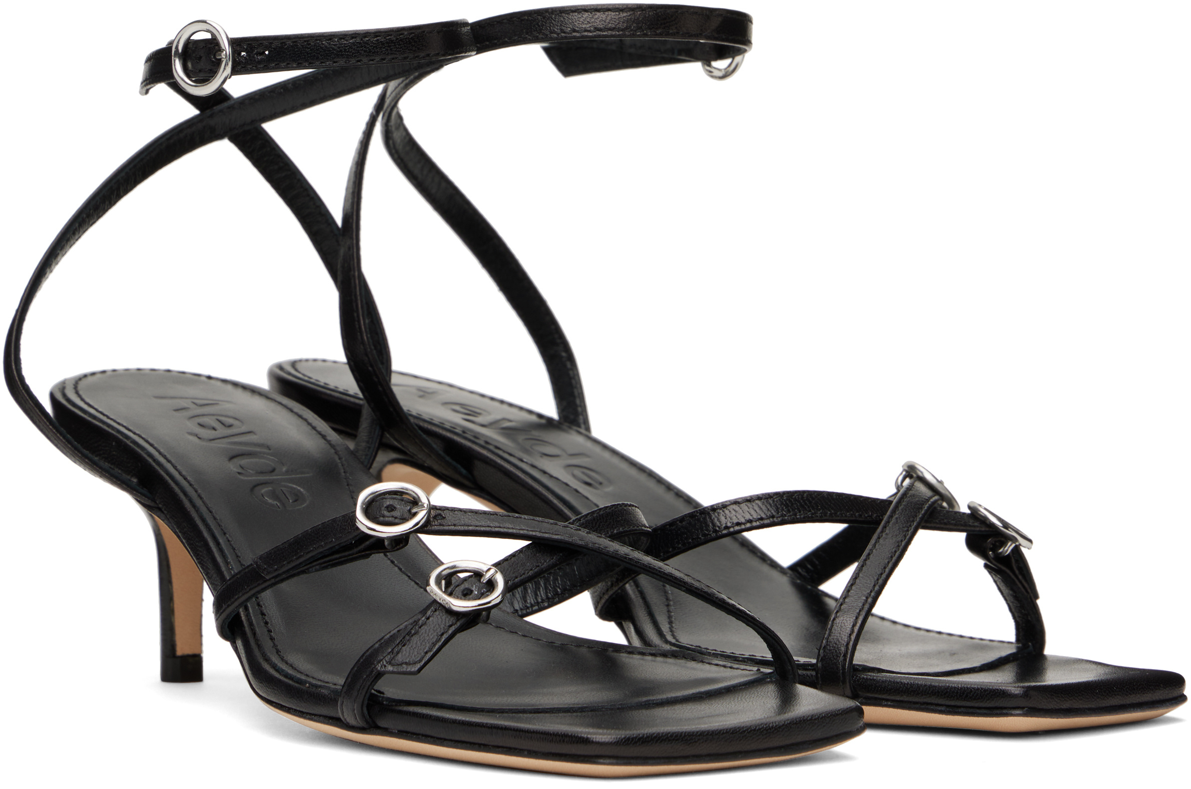 Aeyde Nappa Leather Sandals With Pointed Toe