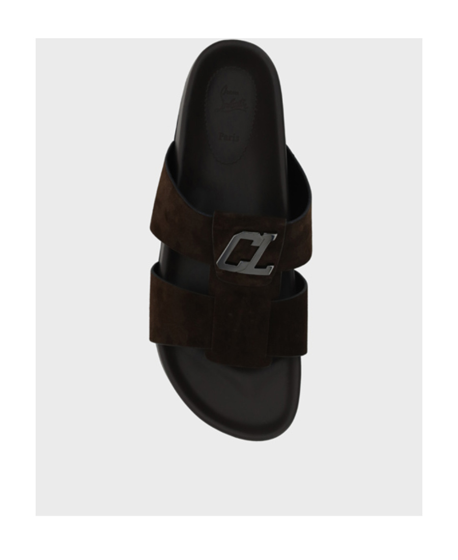 Christian Louboutin Dhabubizz Suede Sandal In Black