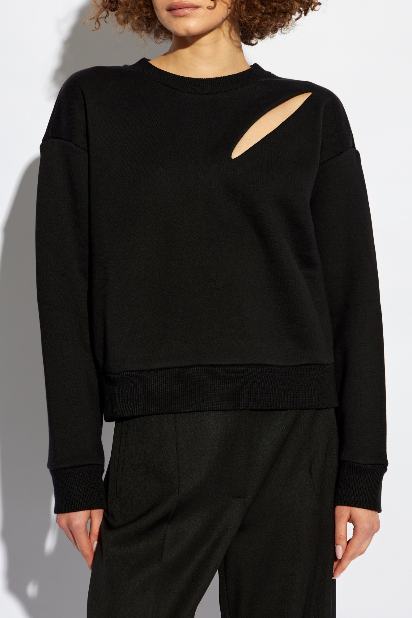 Alexander Mcqueen Woman Black Sweatshirts In Black