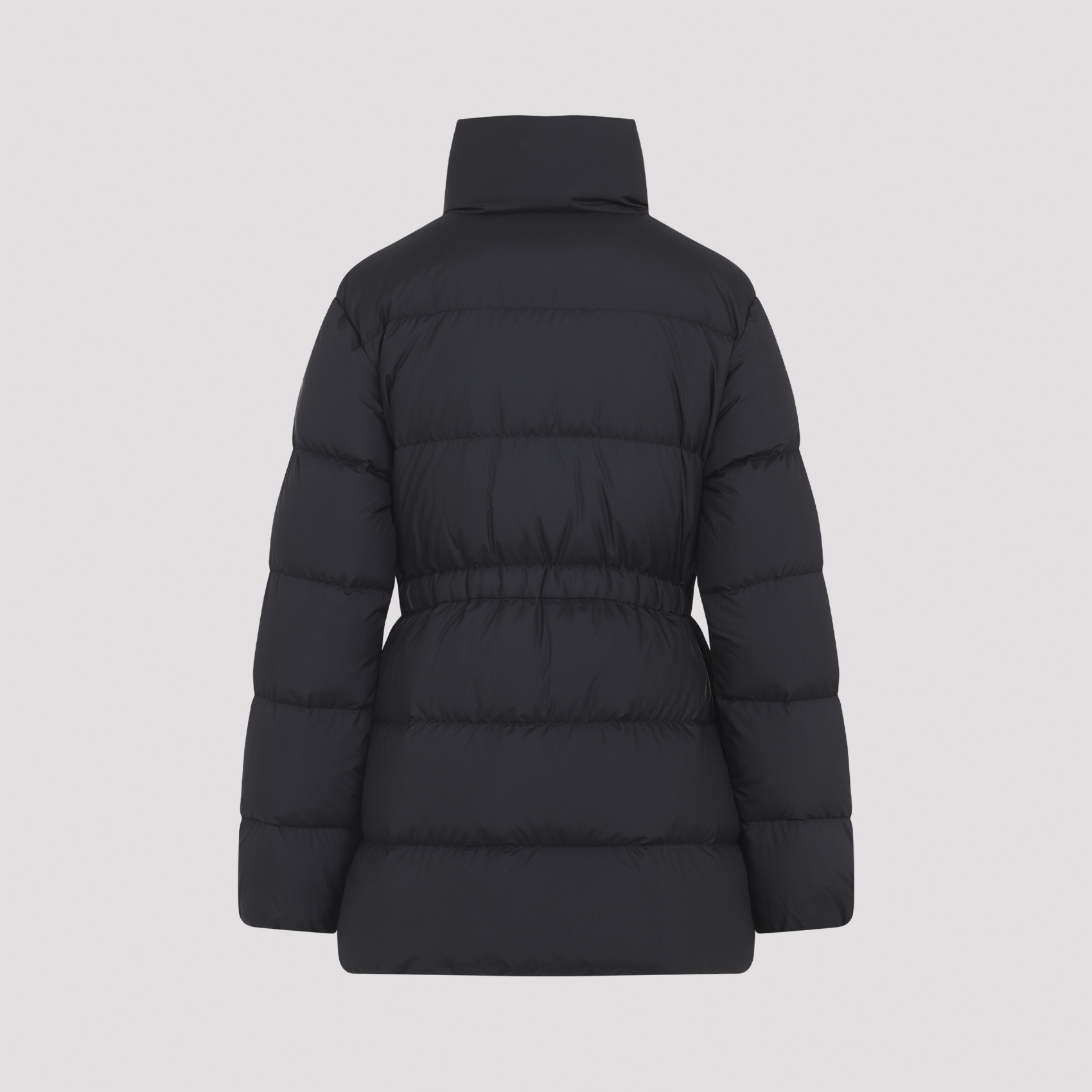 Moncler Quilted Jacket With High Collar And Pockets In Black