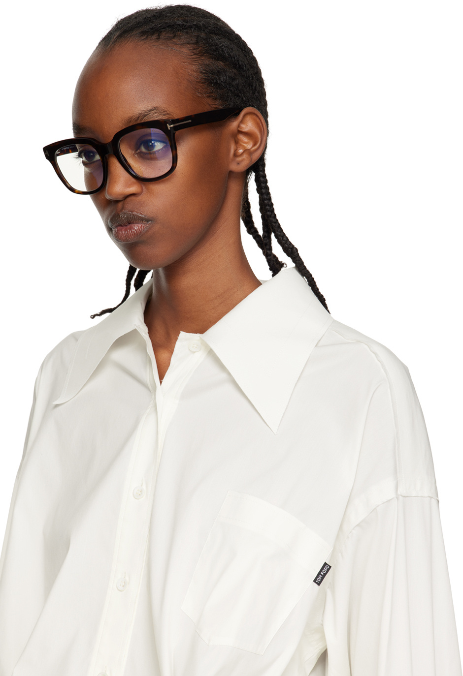Tom Ford Blue-block Flat Mirror In Black