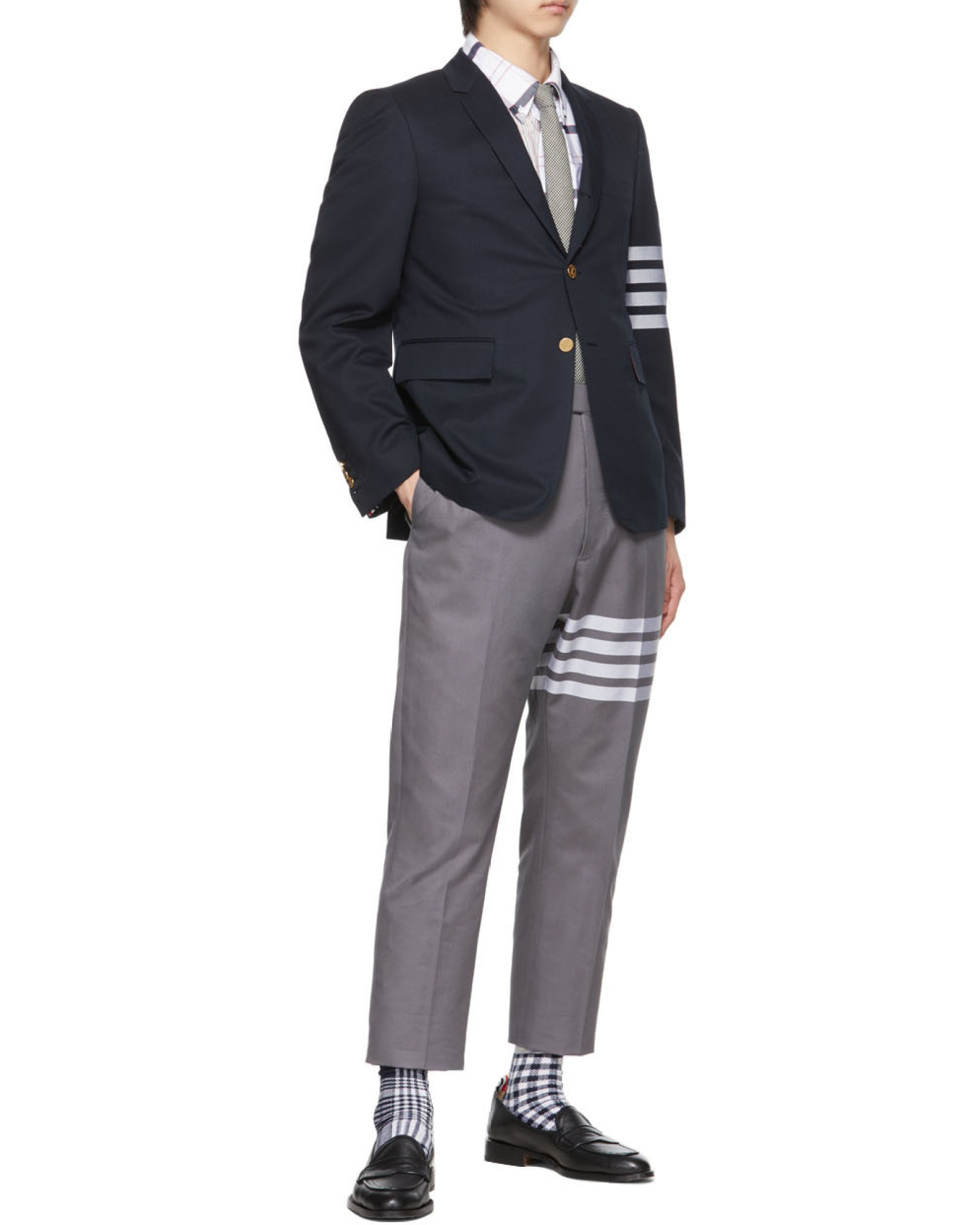 THOM BROWNE ENGINEERED 4-BAR STRIPE CLASSIC SPORT COAT JACKET