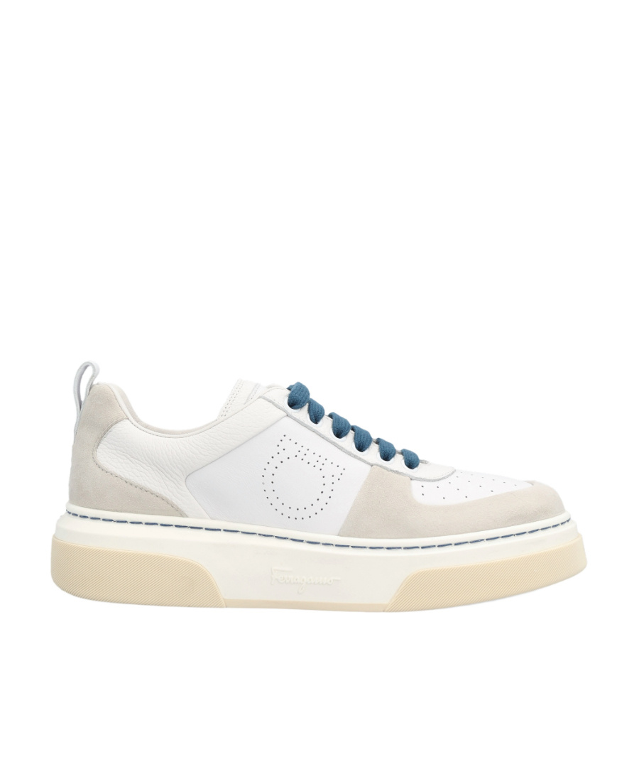 Ferragamo Cassina Low-top Sneakers In White