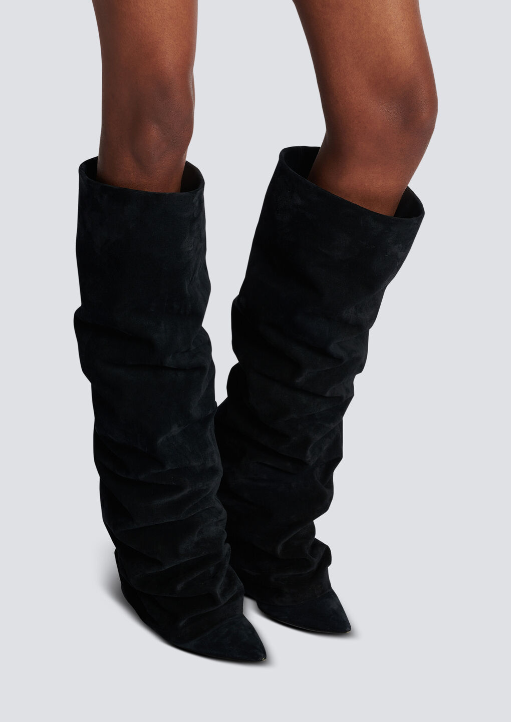 Balmain Ariel 120mm Pointed-toe Boots In Black