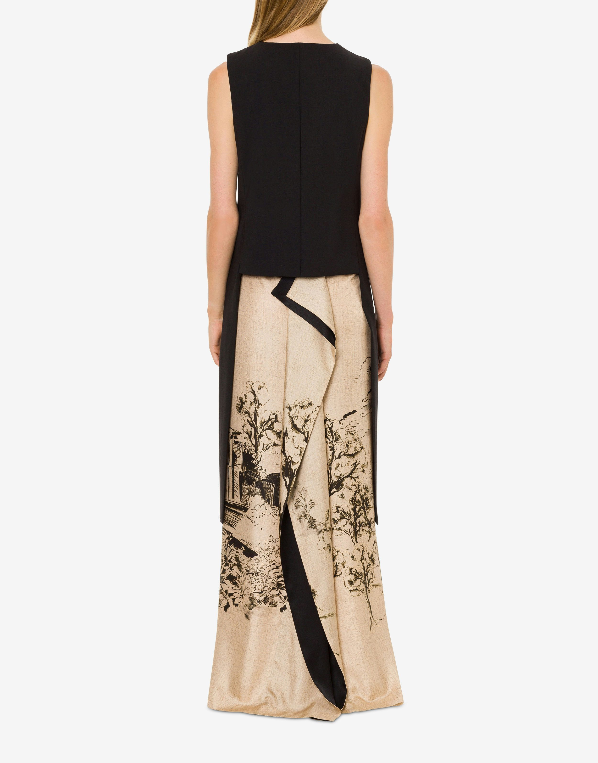 Alberta Ferretti Cut-out Long Gilet In Black