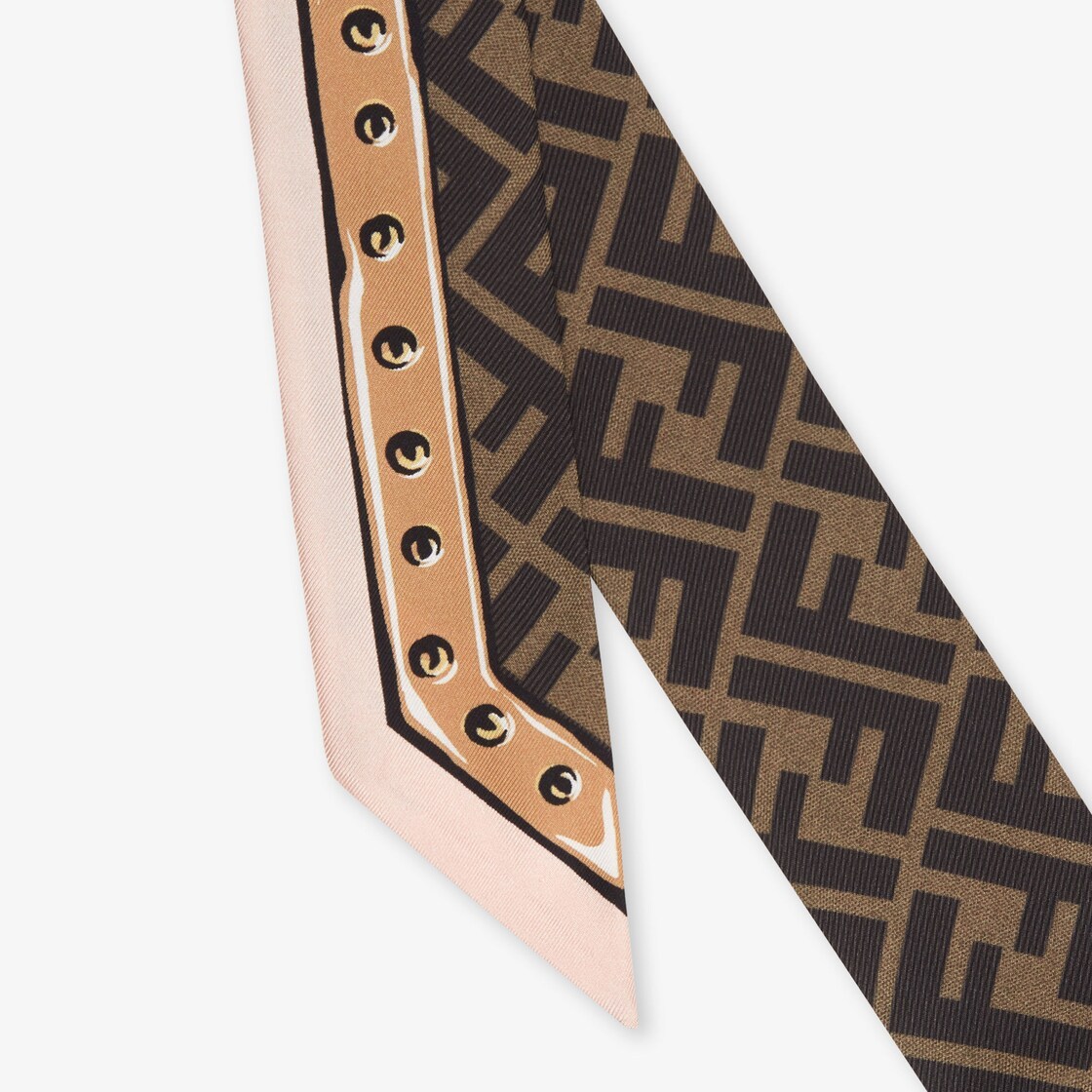 FENDI BROWN SILK BANDEAU