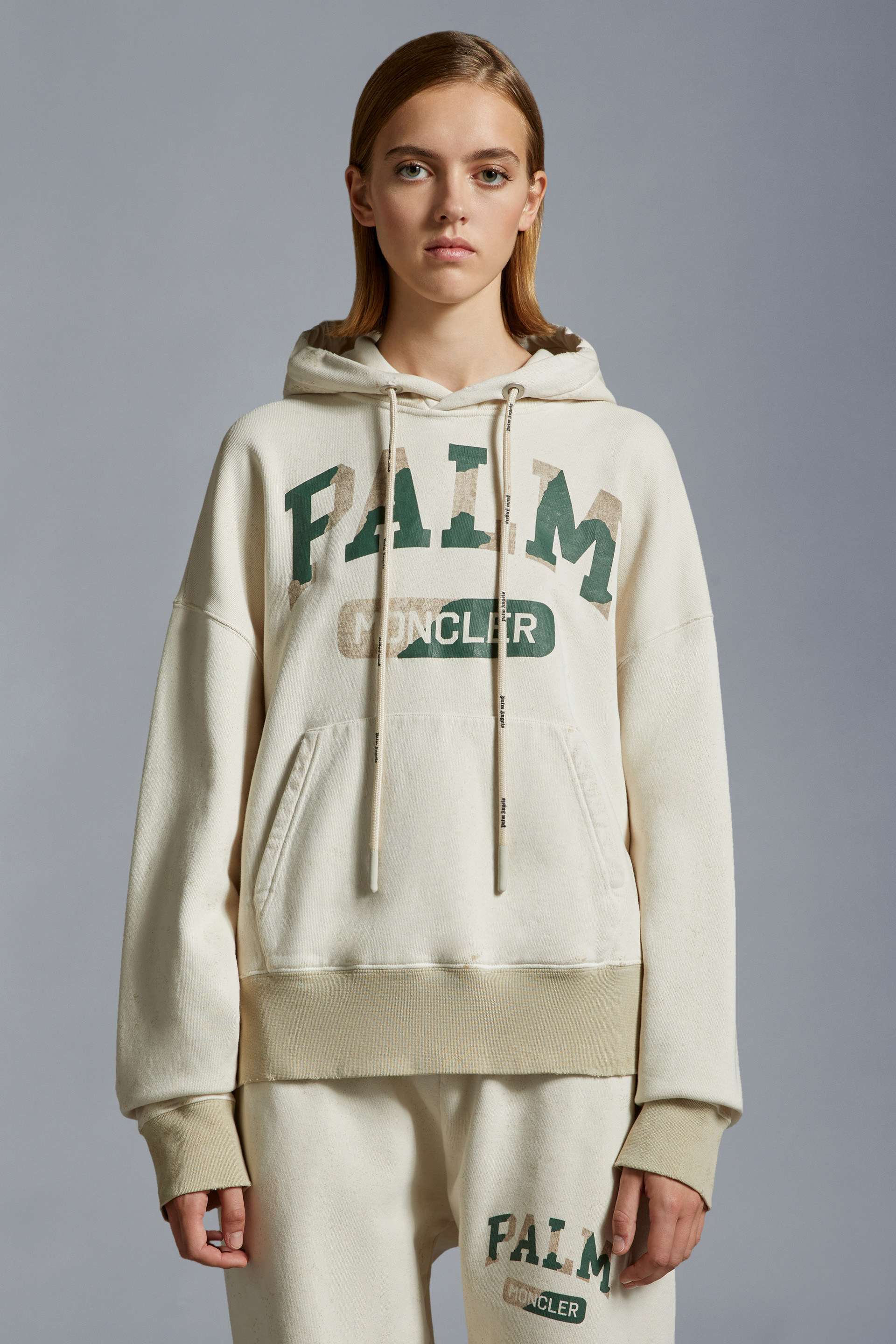 Moncler X Palm Angels Long-sleeved Sweater In White