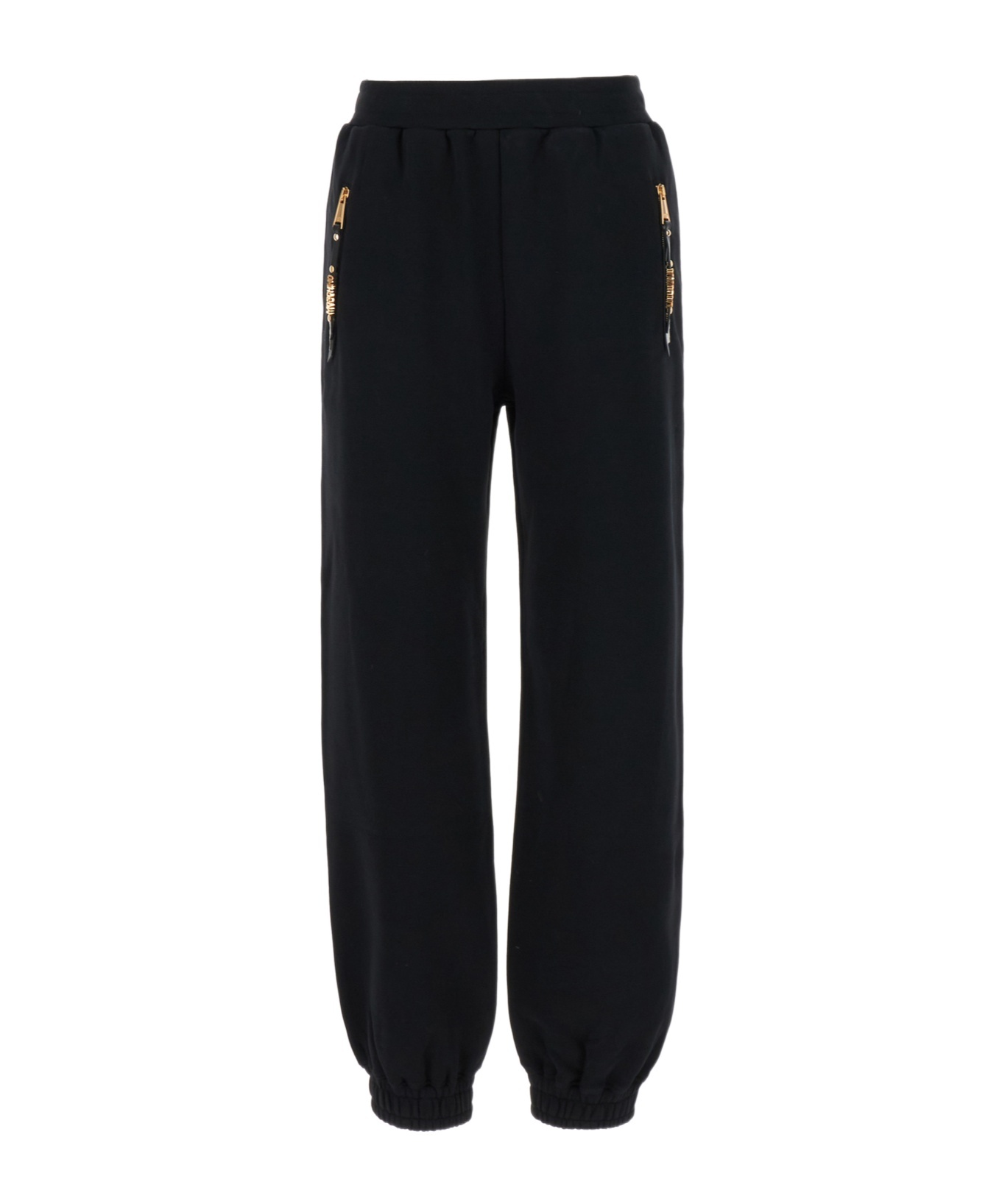 Moschino Logo-lettering Tapered Leg Track Pants In Black