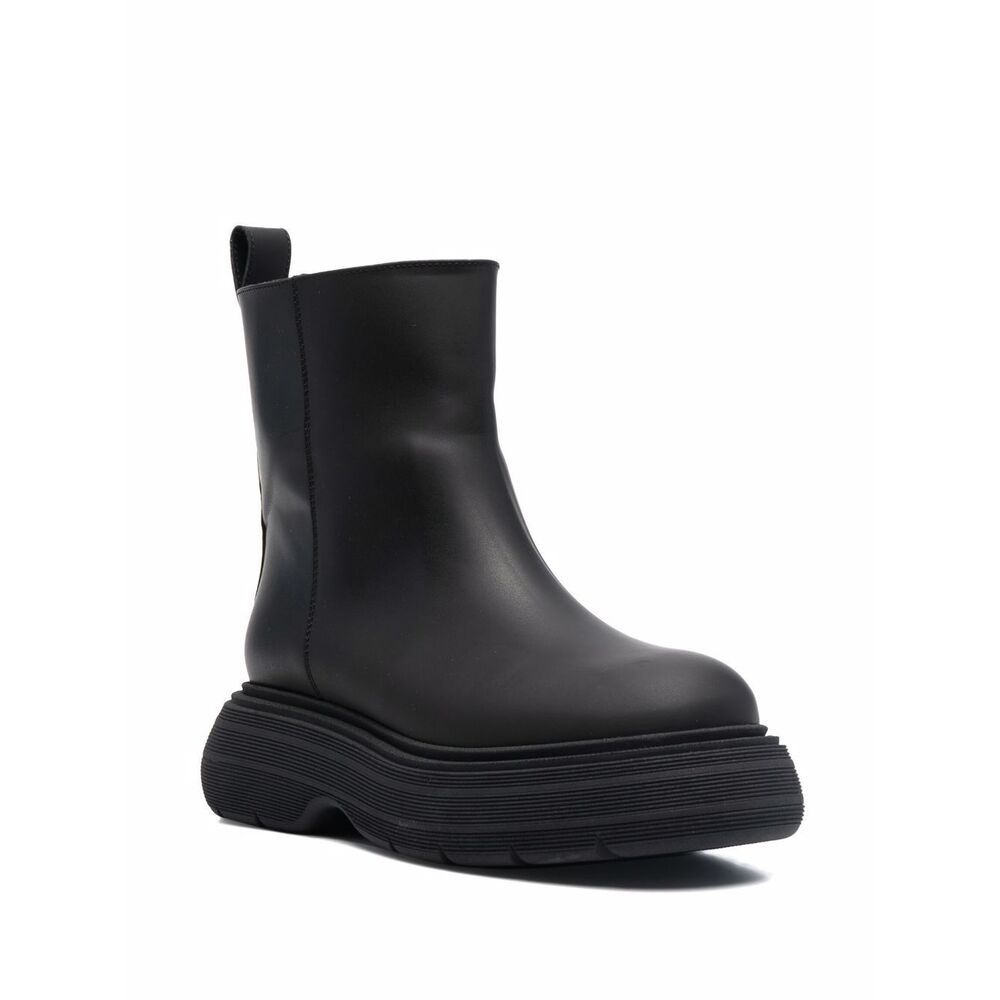 Gia Couture Marte Rubber Ankle Boots In Black