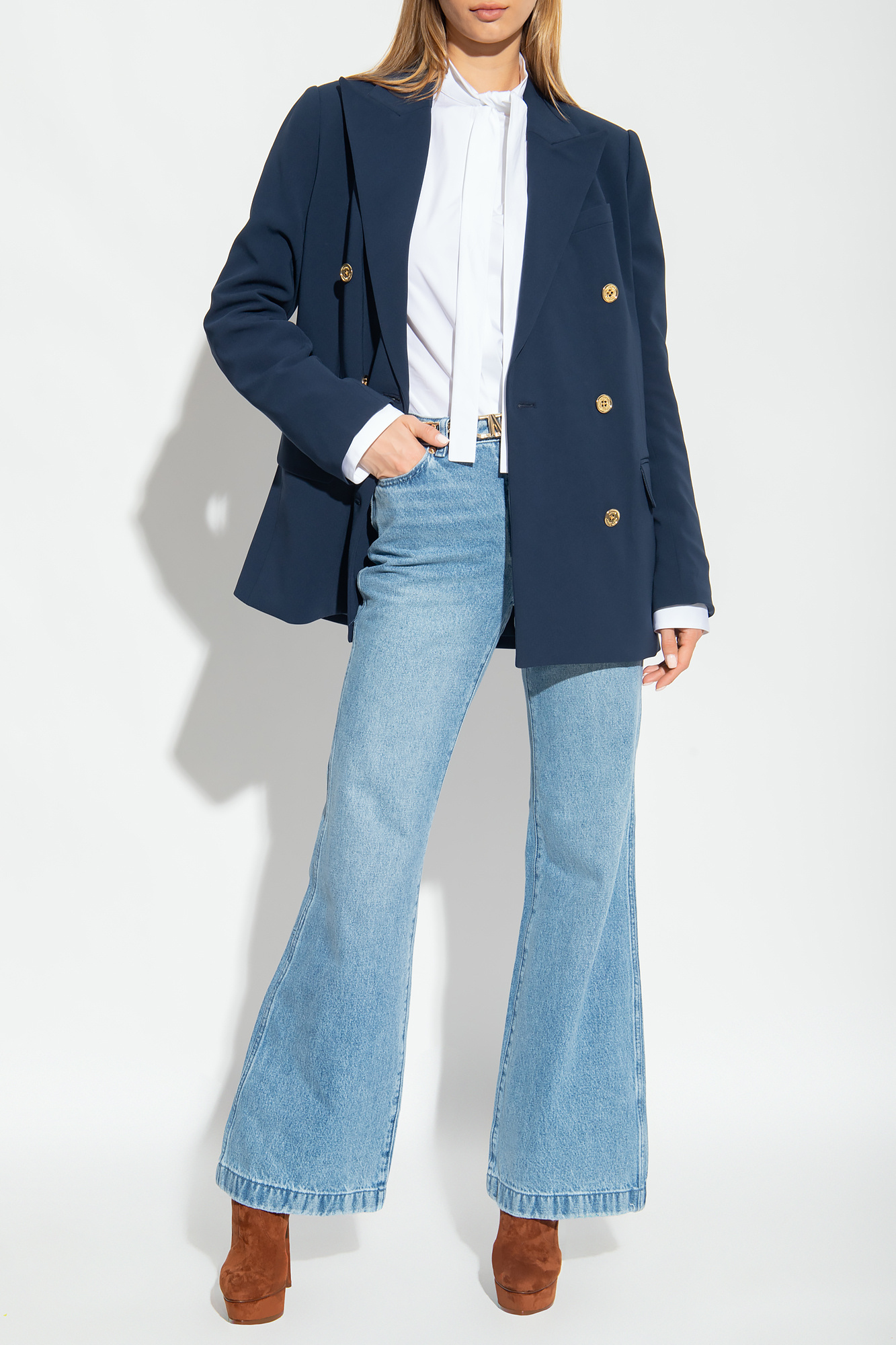 Michael Michael Kors Michael By Michael Kors Flare Fit Jeans In Blue