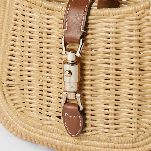 Gucci Jackie 1961 Wicker Medium Bag In Brown