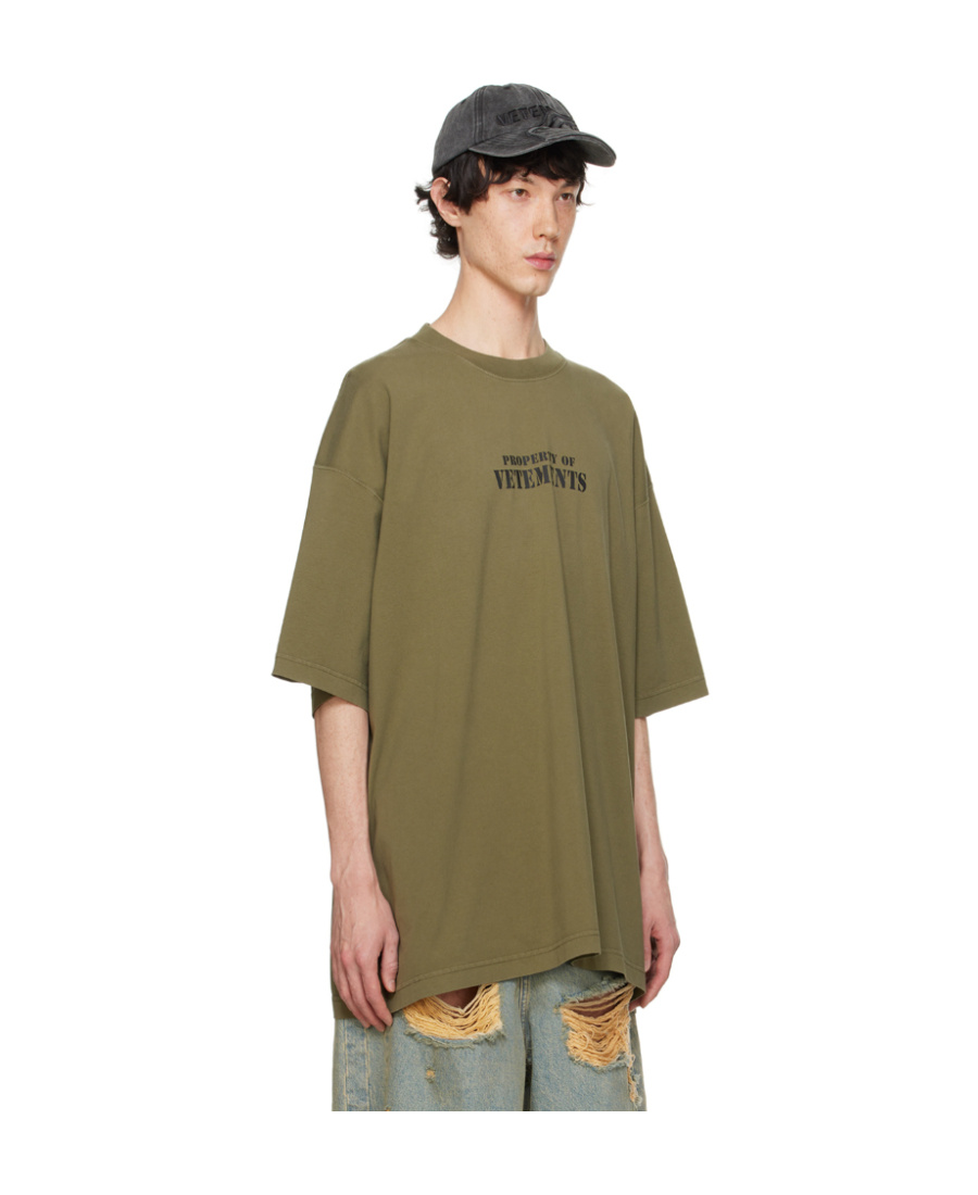 Vetements Property Of Cotton T-shirt In Green