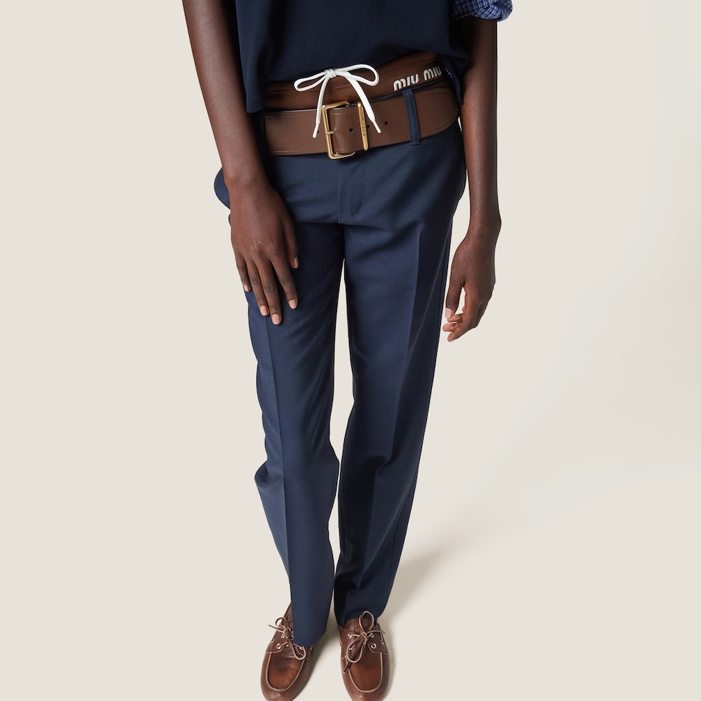 Miu Miu Straight-leg Tailored Trousers In Black