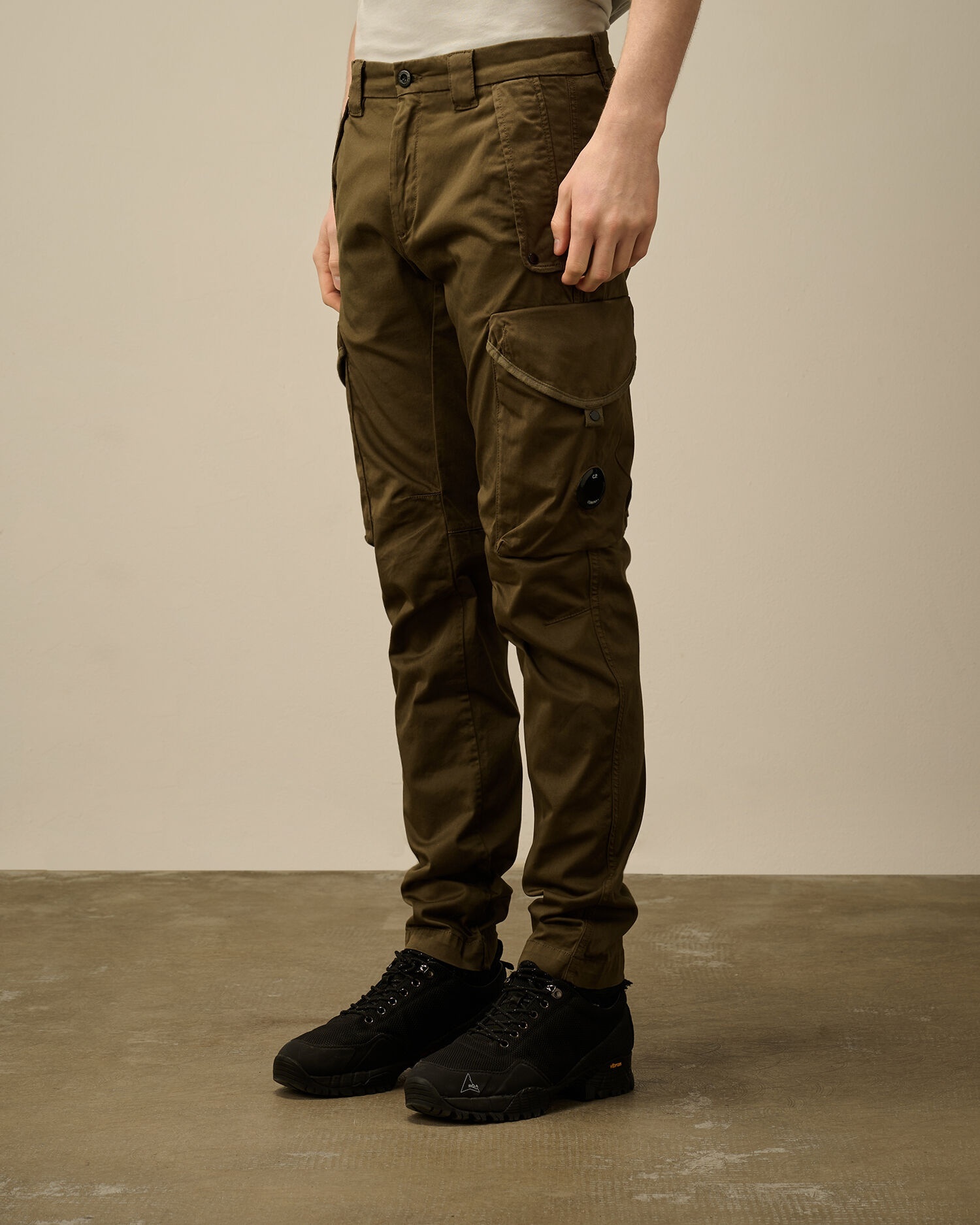 C.p. Company Belt Loop Track Pants In Green