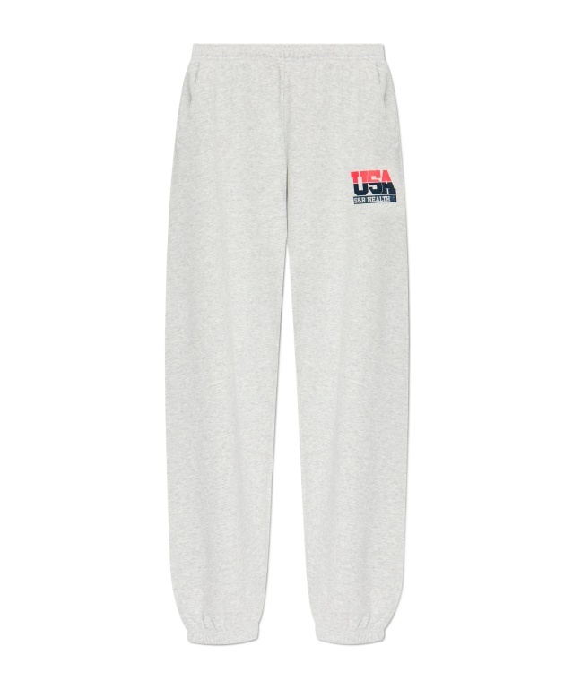Sporty And Rich Elastic Waist Sweatpants In White