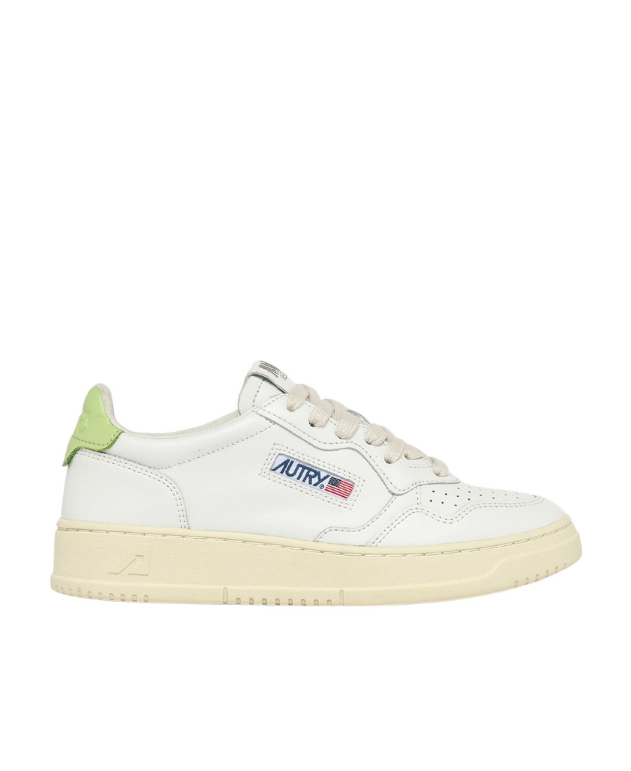 Shop Autry Medalist Leather Sneakers In White