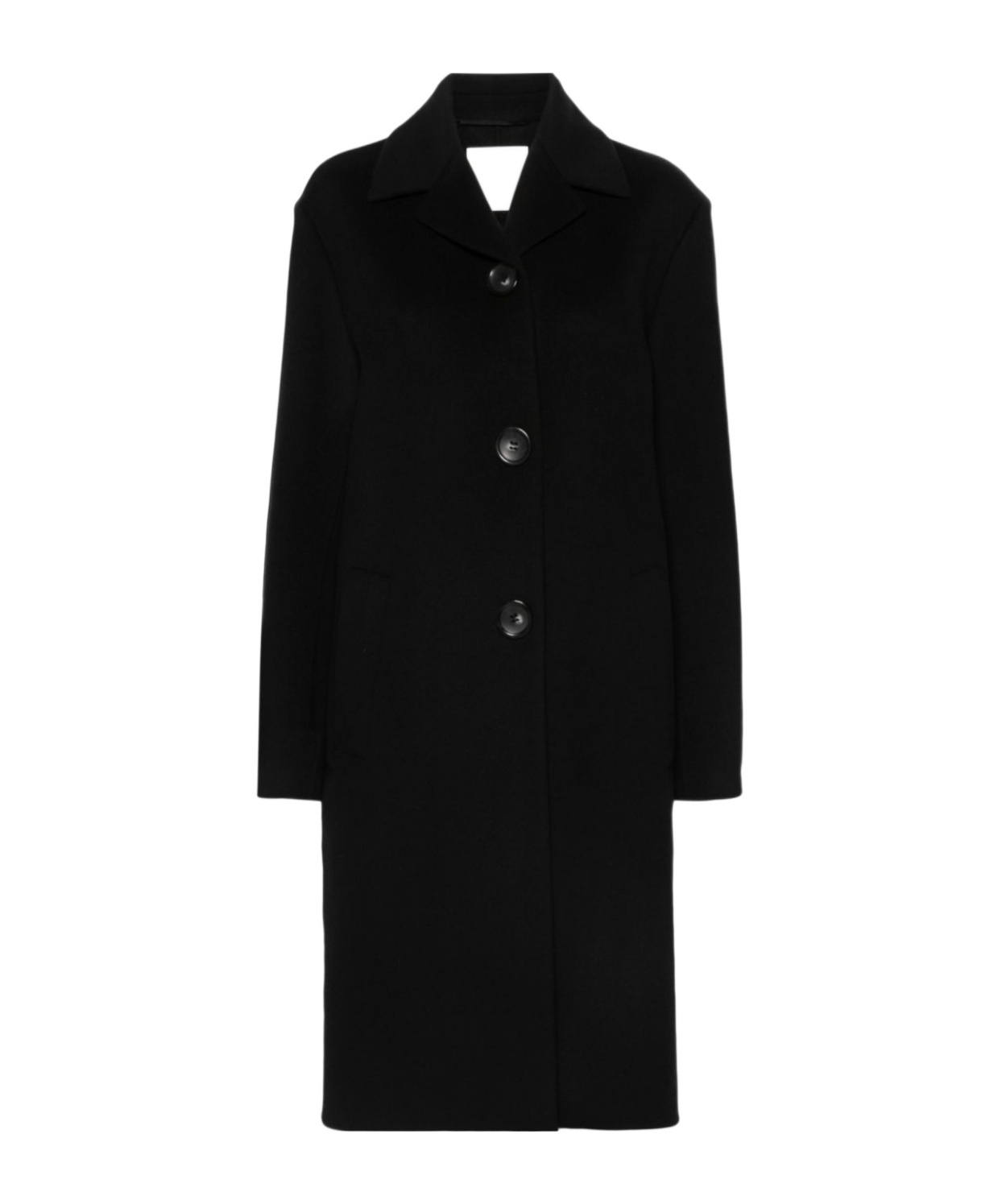 Sportmax Fiuggi Virgin Wool Coat In Black