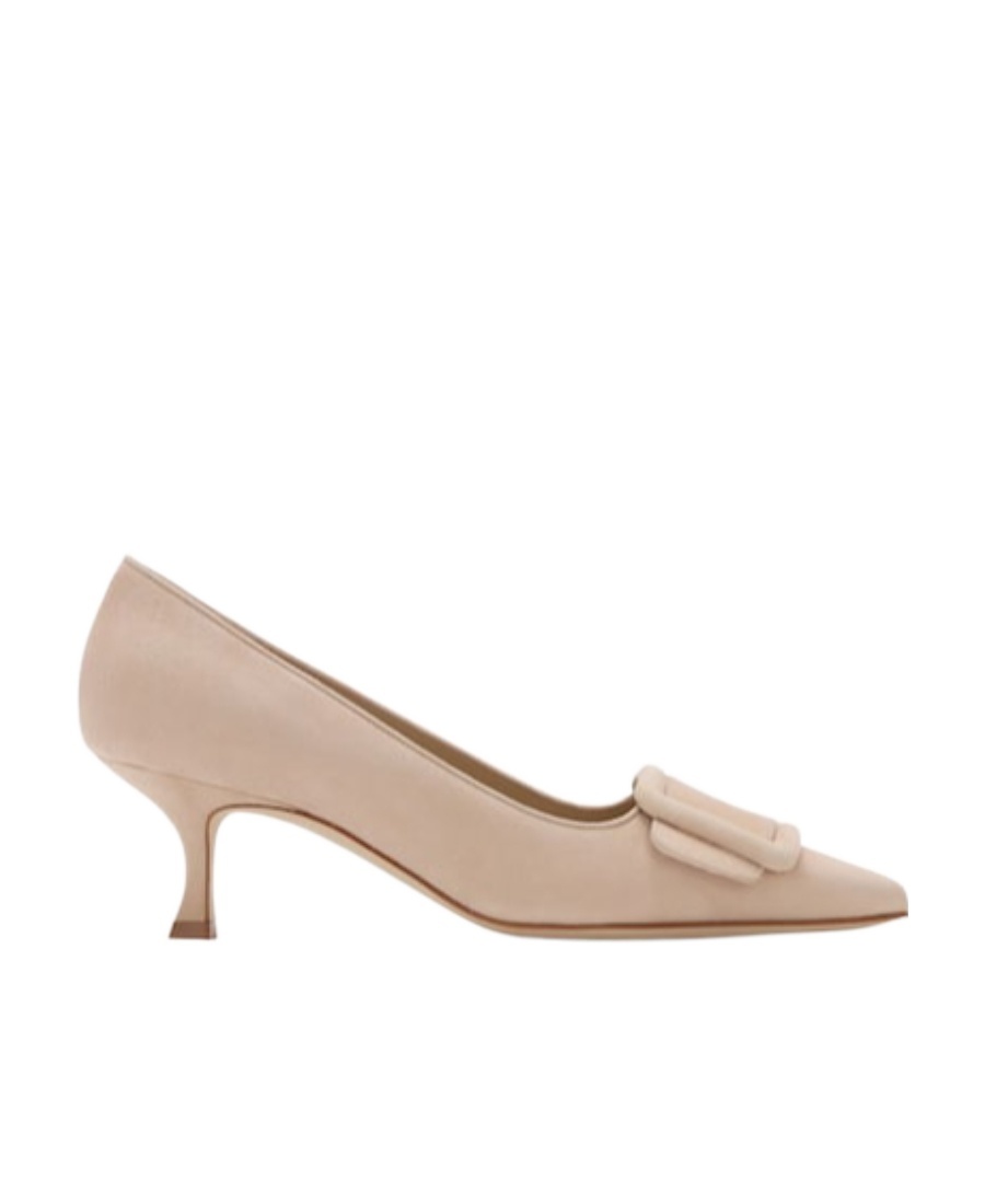 Manolo Blahnik Maysale Suede High Heels