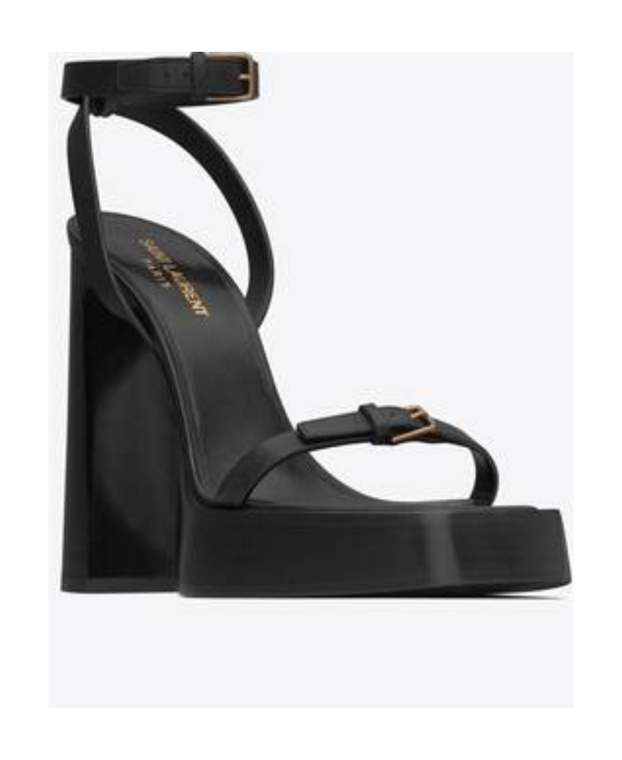 Saint Laurent Platz 105mm Platform Sandals In Black