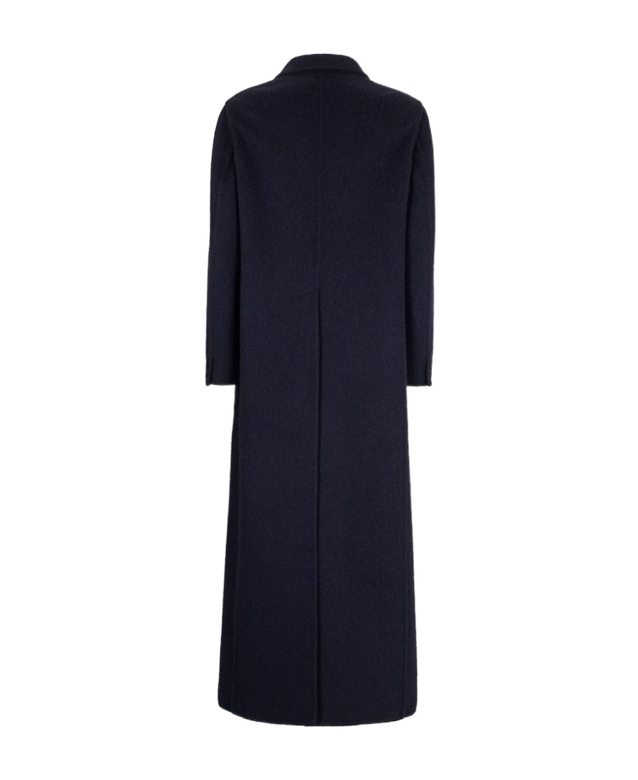 Fendi Double Breasted Long Sleeved Coat In Blue