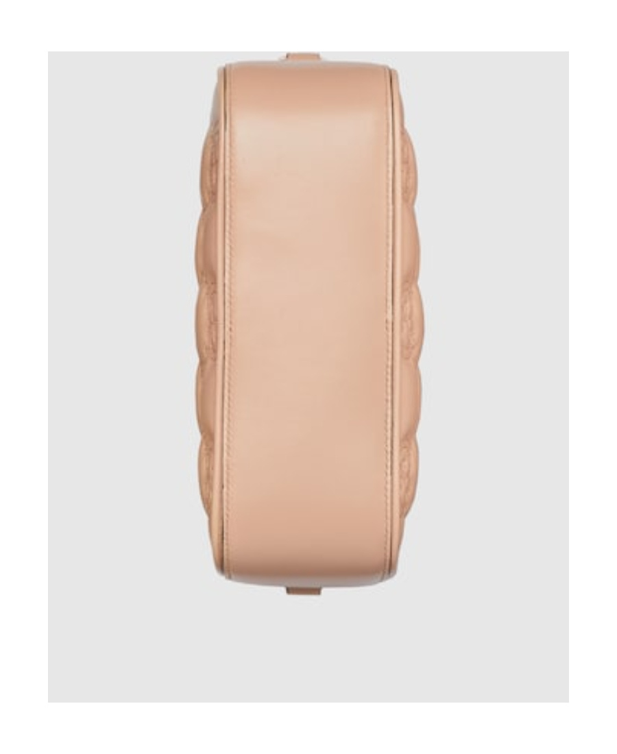 Gucci Small Gg Matelassé Shoulder Bag In Nude