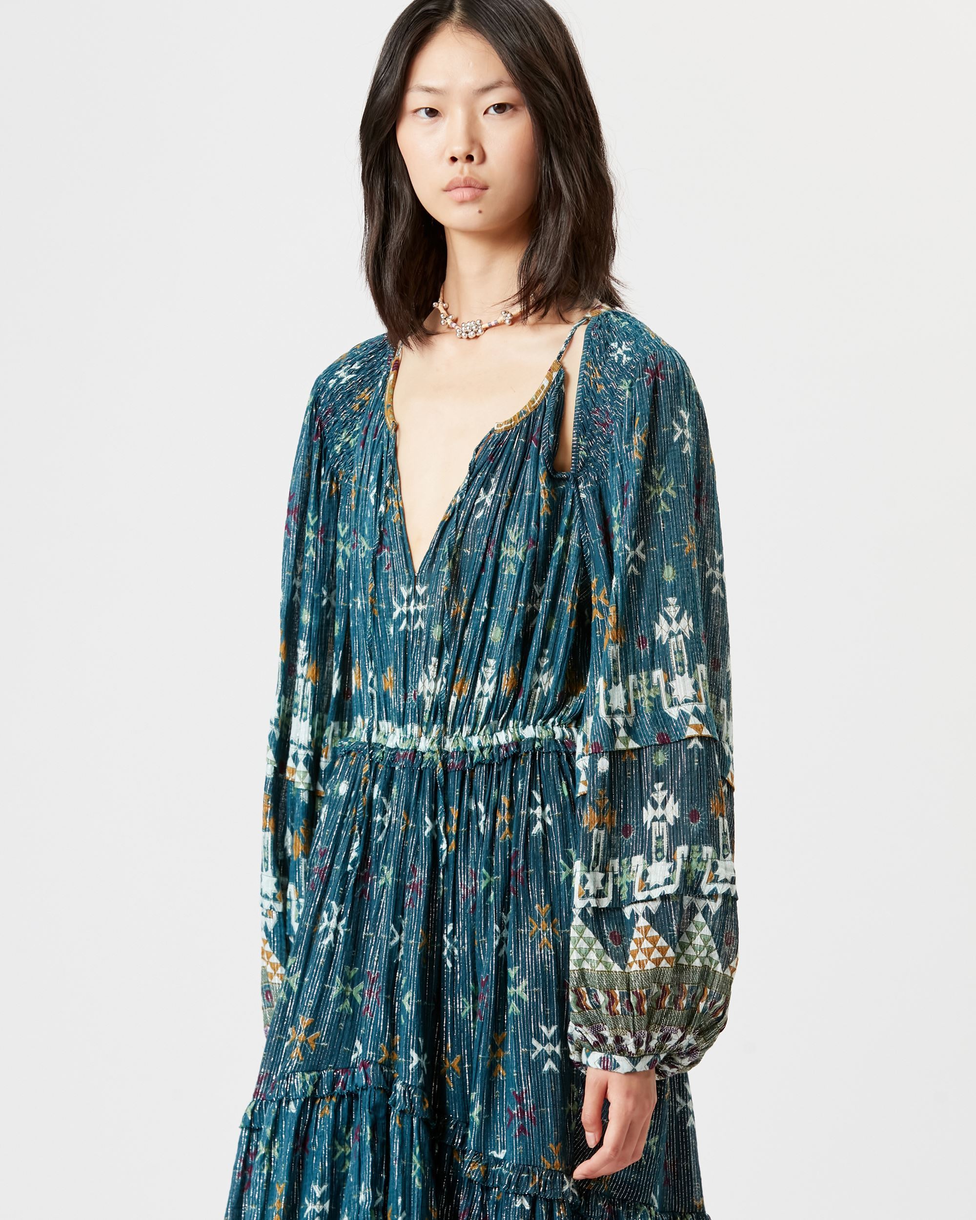 ISABEL MARANT ÉTOILE FRATELA COTTON AND LUREX DRESS