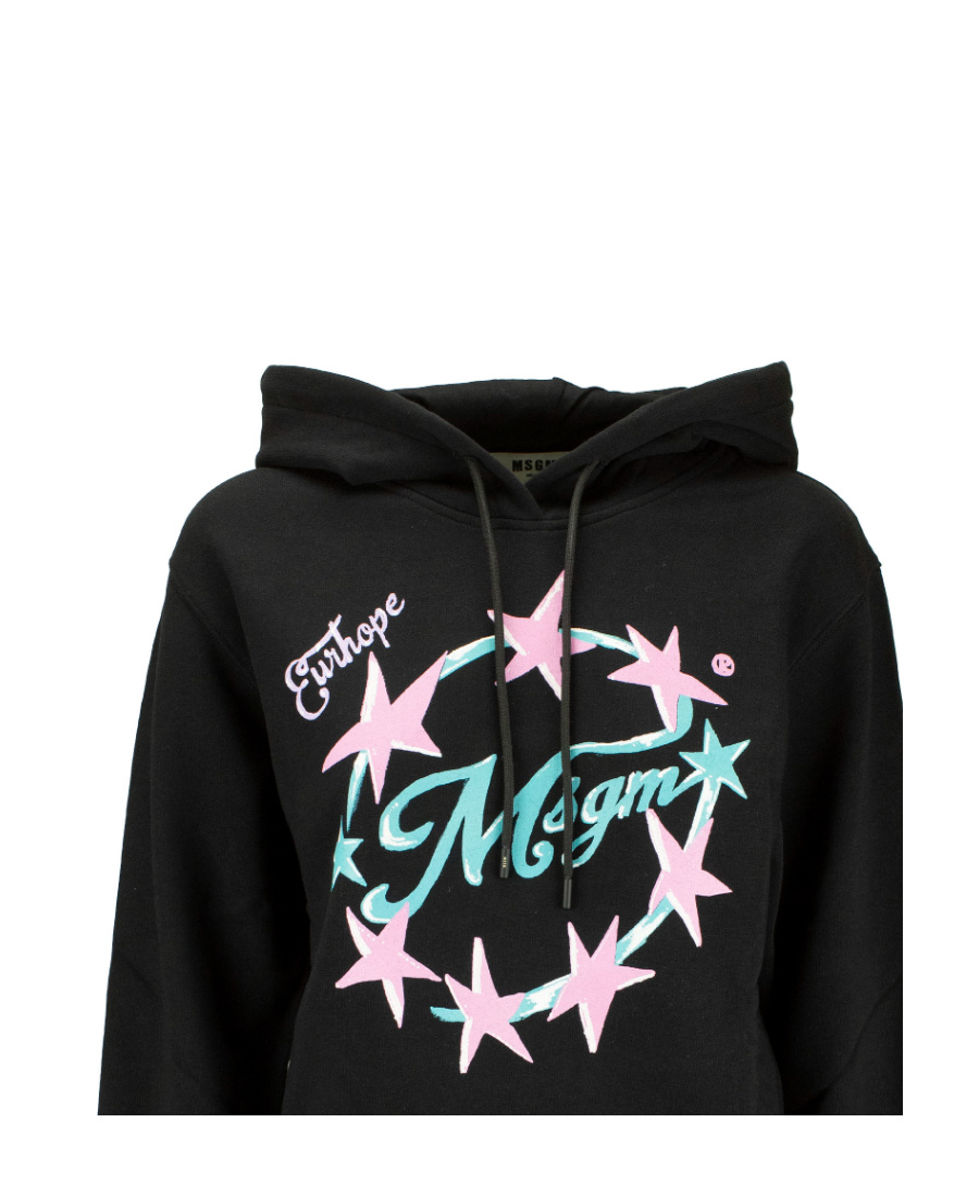 Msgm Logo-print Hoodie In Black