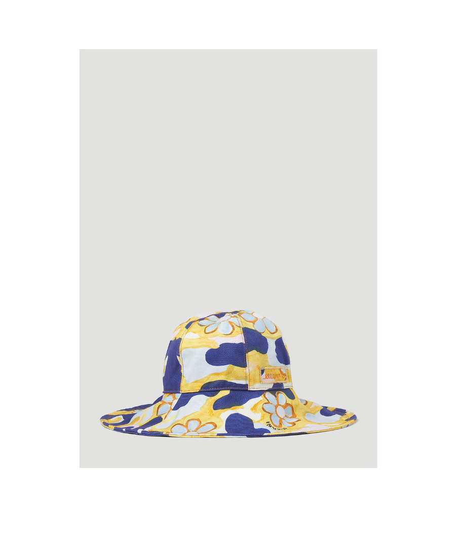 Marni Floral Printed Hat In White
